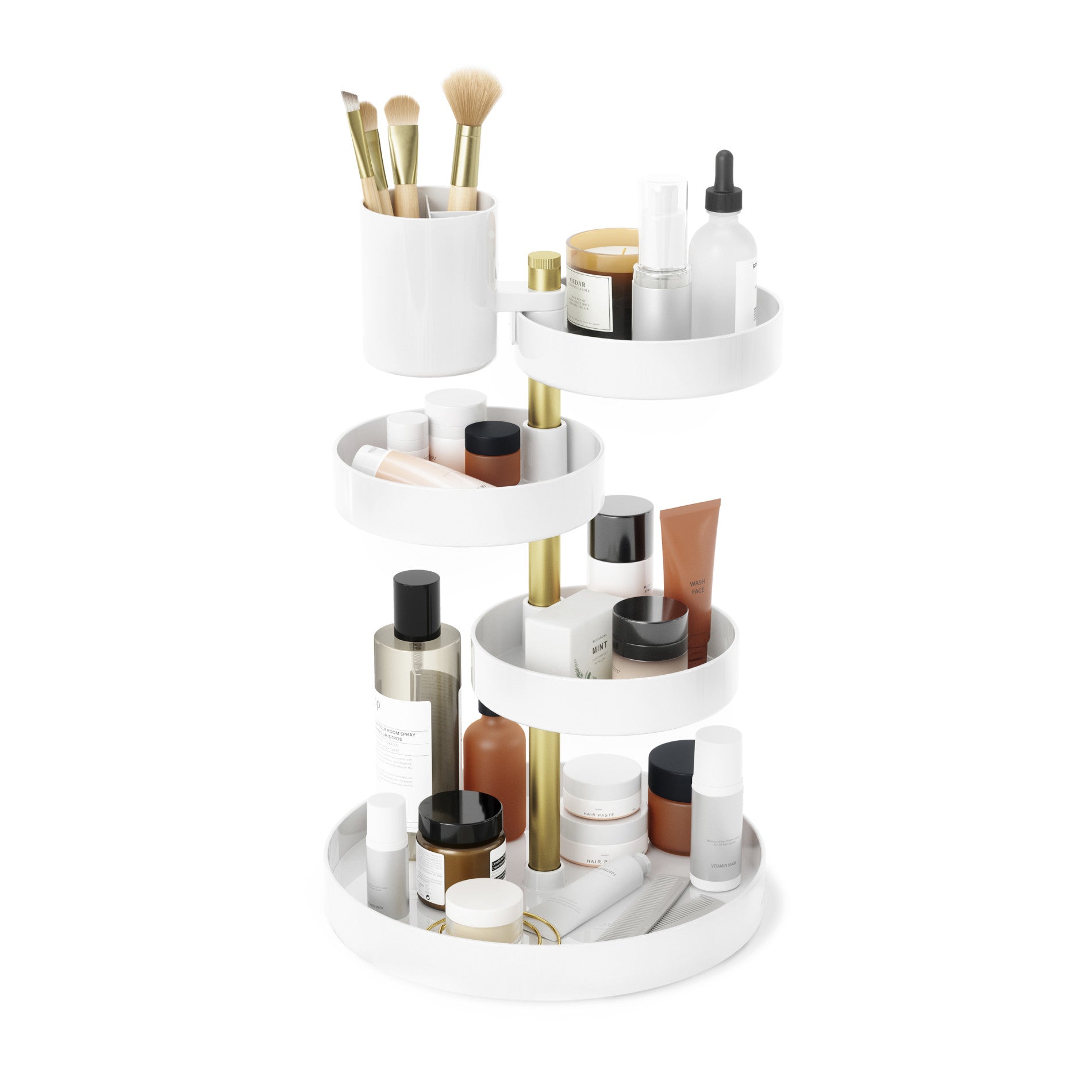 Stylish Pirouette Makeup Organizer for Vanity