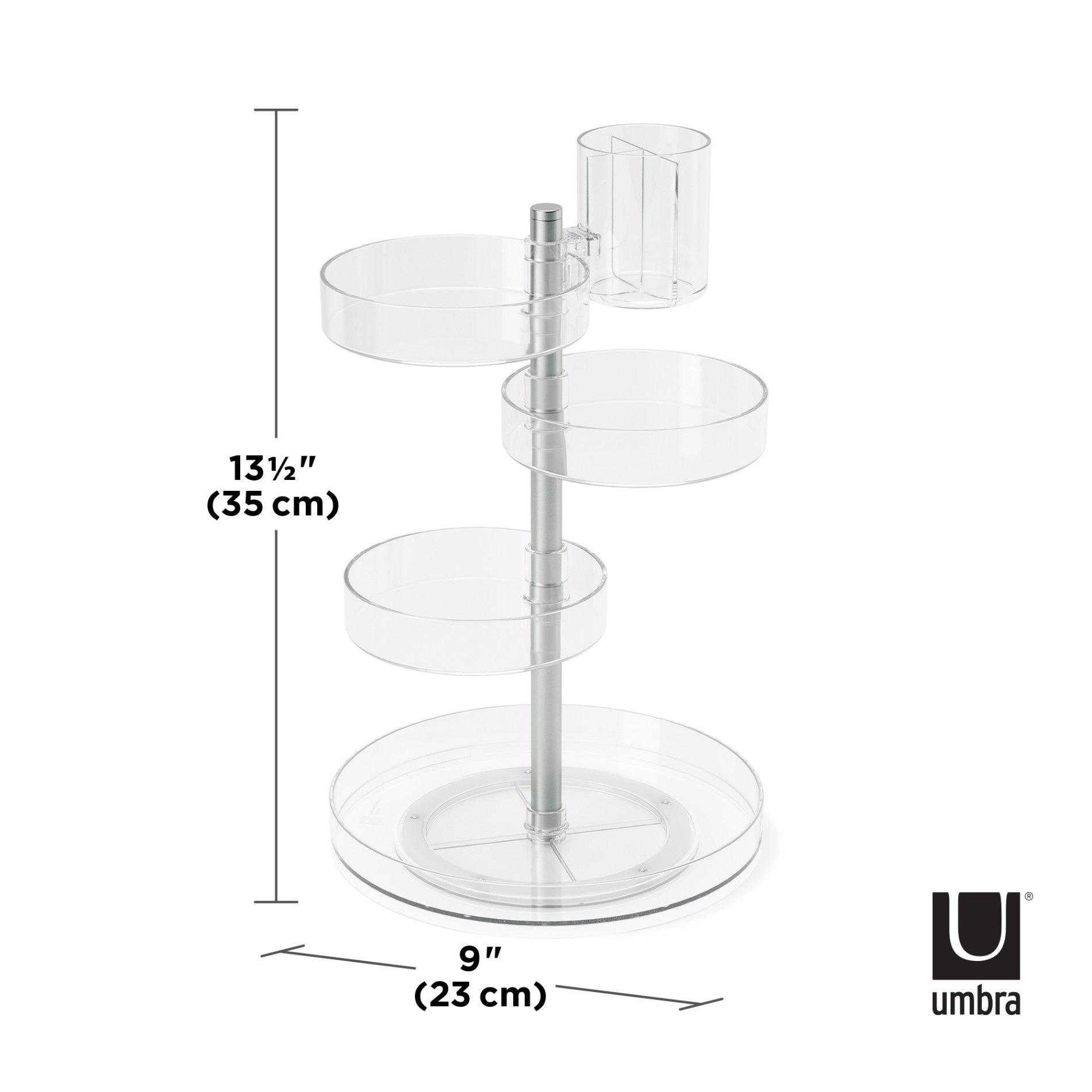 Stylish Pirouette Makeup Organizer for Vanity