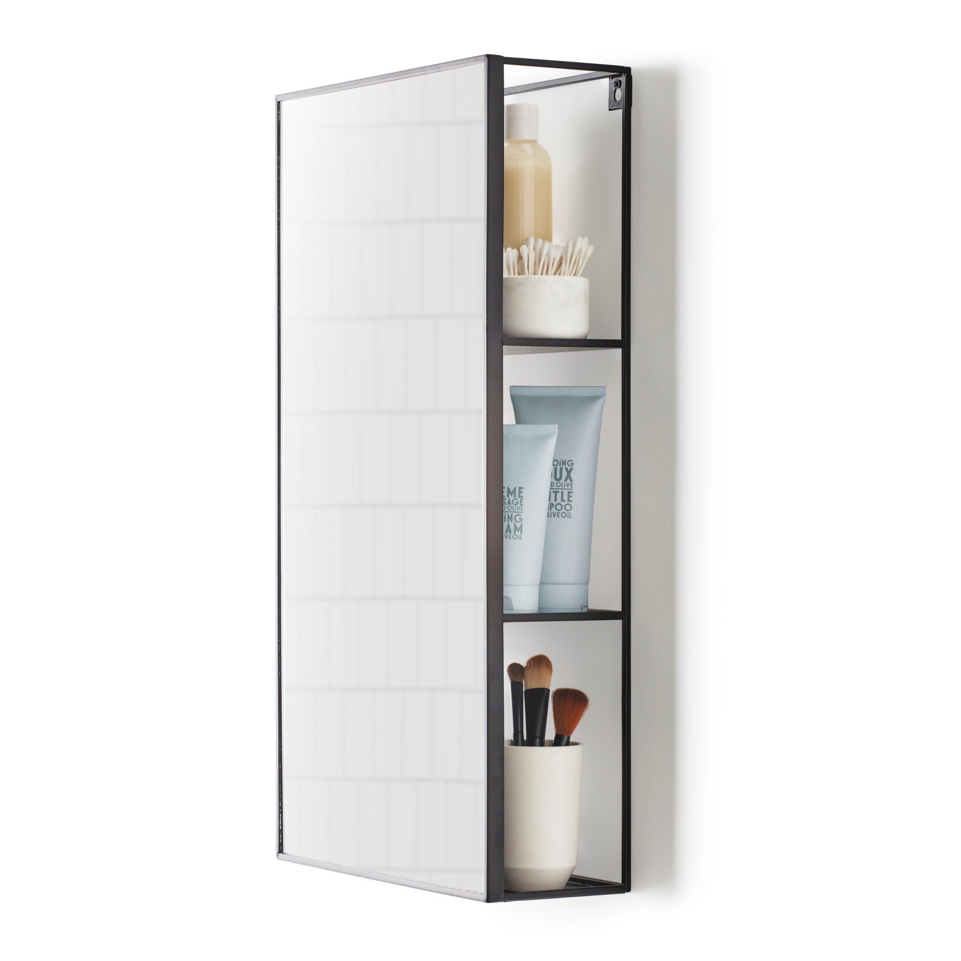 Wall-Mounted Storage Mirror by Cubiko