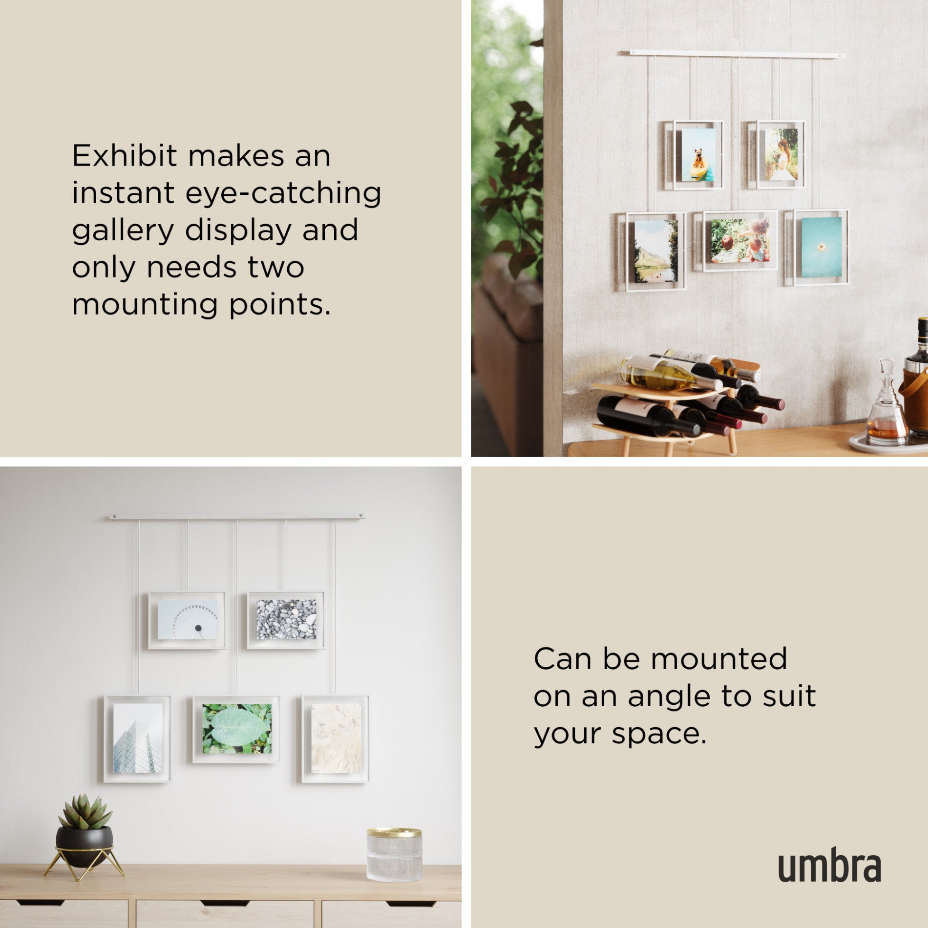 5-Pack Exhibit Wall Frames for Art Display