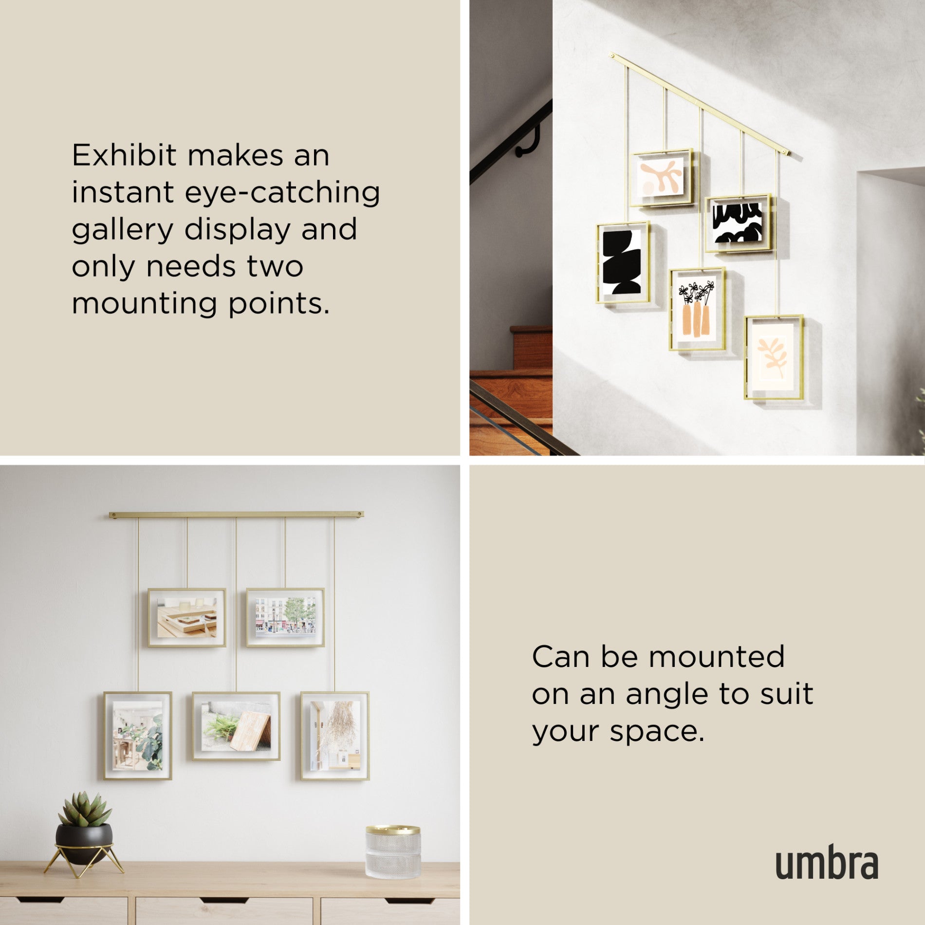 5-Pack Exhibit Wall Frames for Art Display