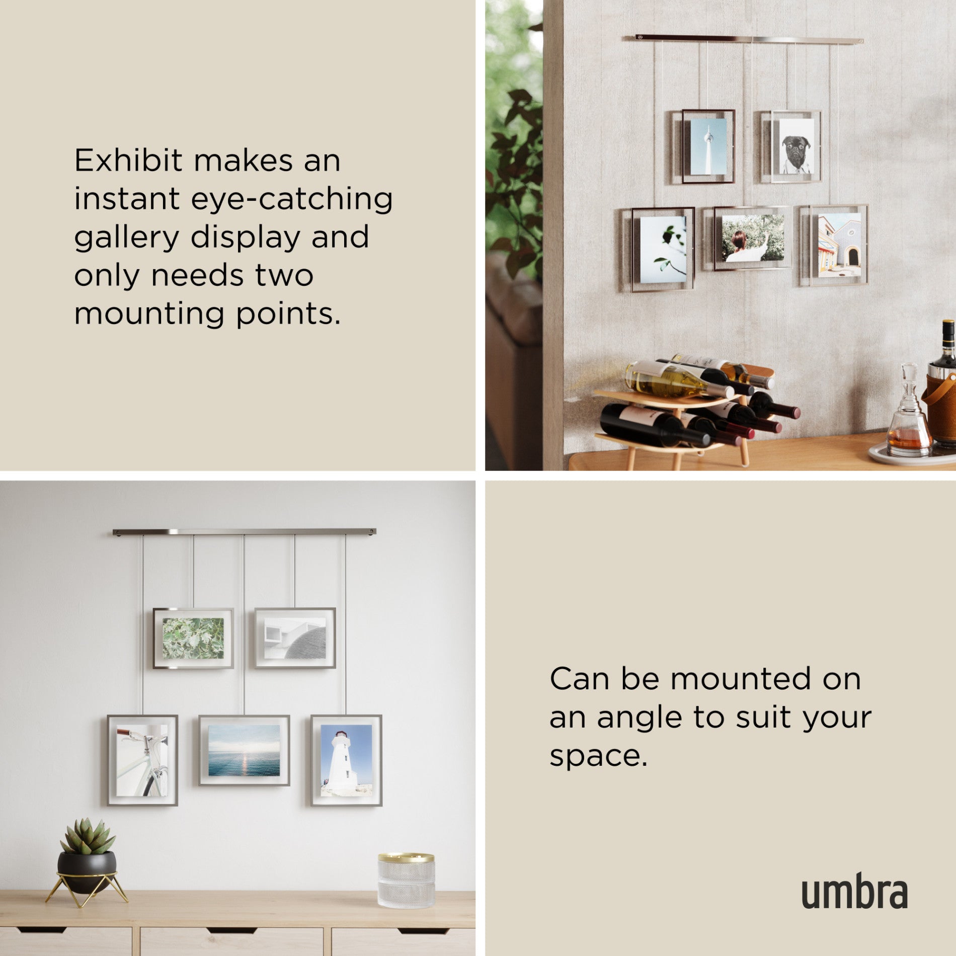 5-Pack Exhibit Wall Frames for Art Display