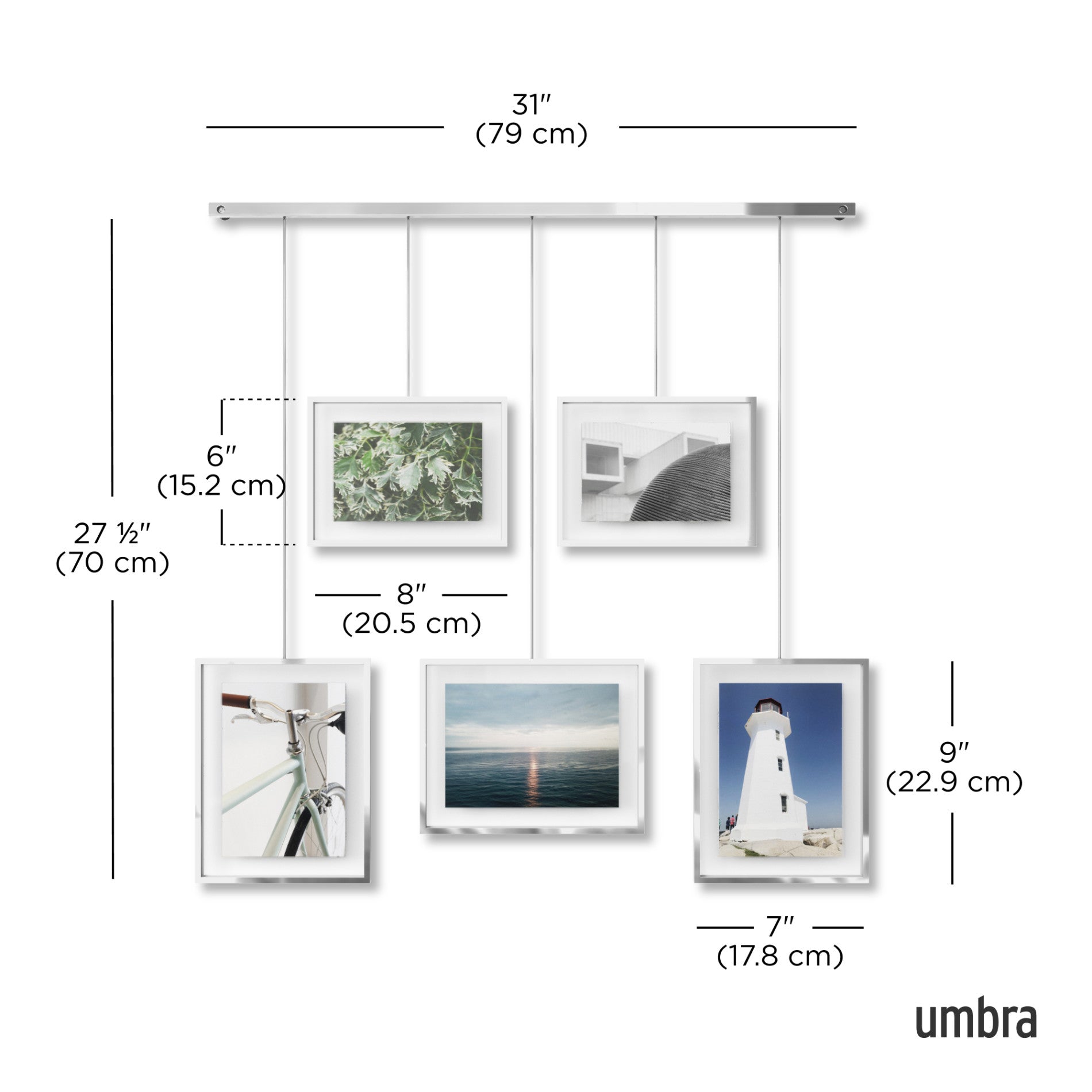 5-Pack Exhibit Wall Frames for Art Display