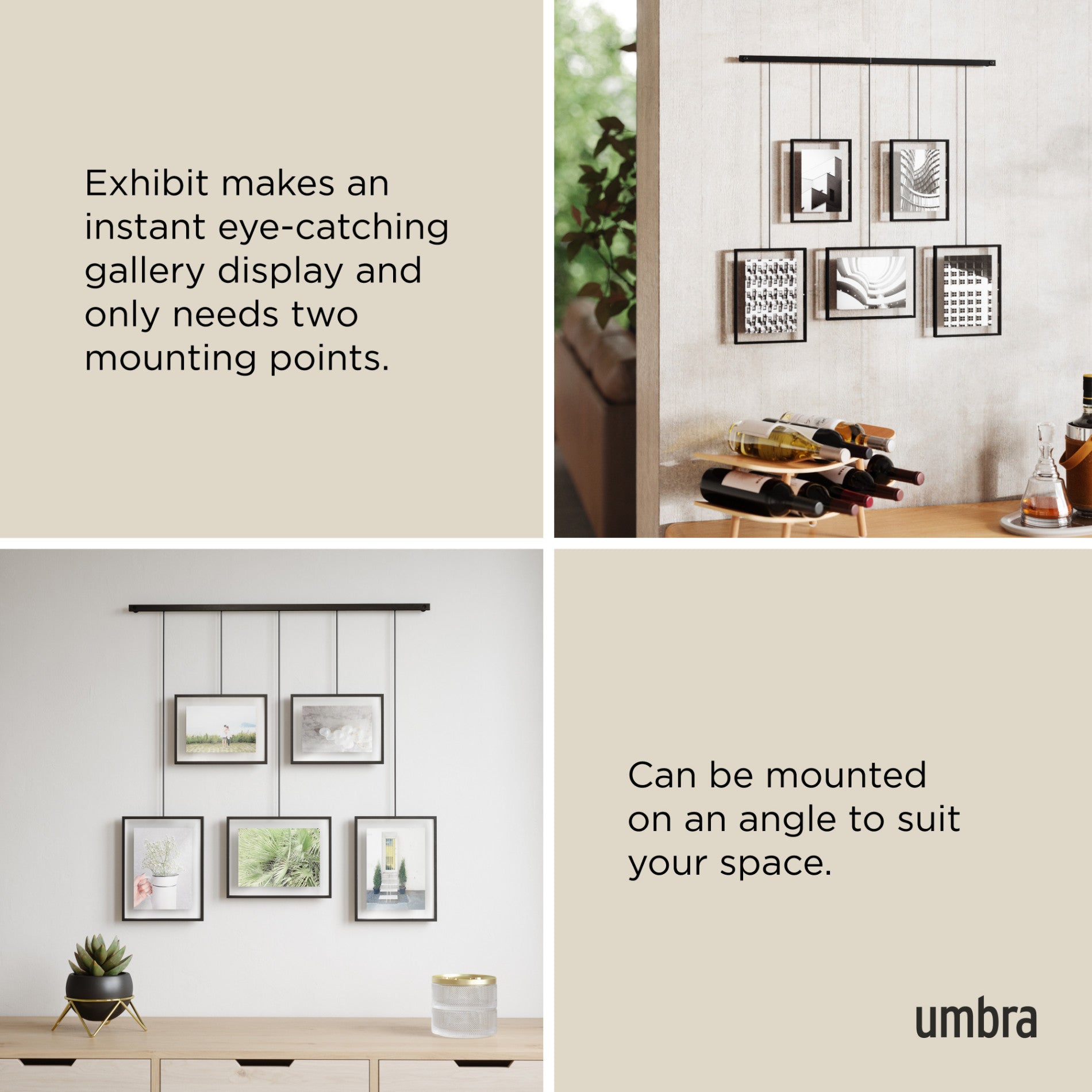 5-Pack Exhibit Wall Frames for Art Display
