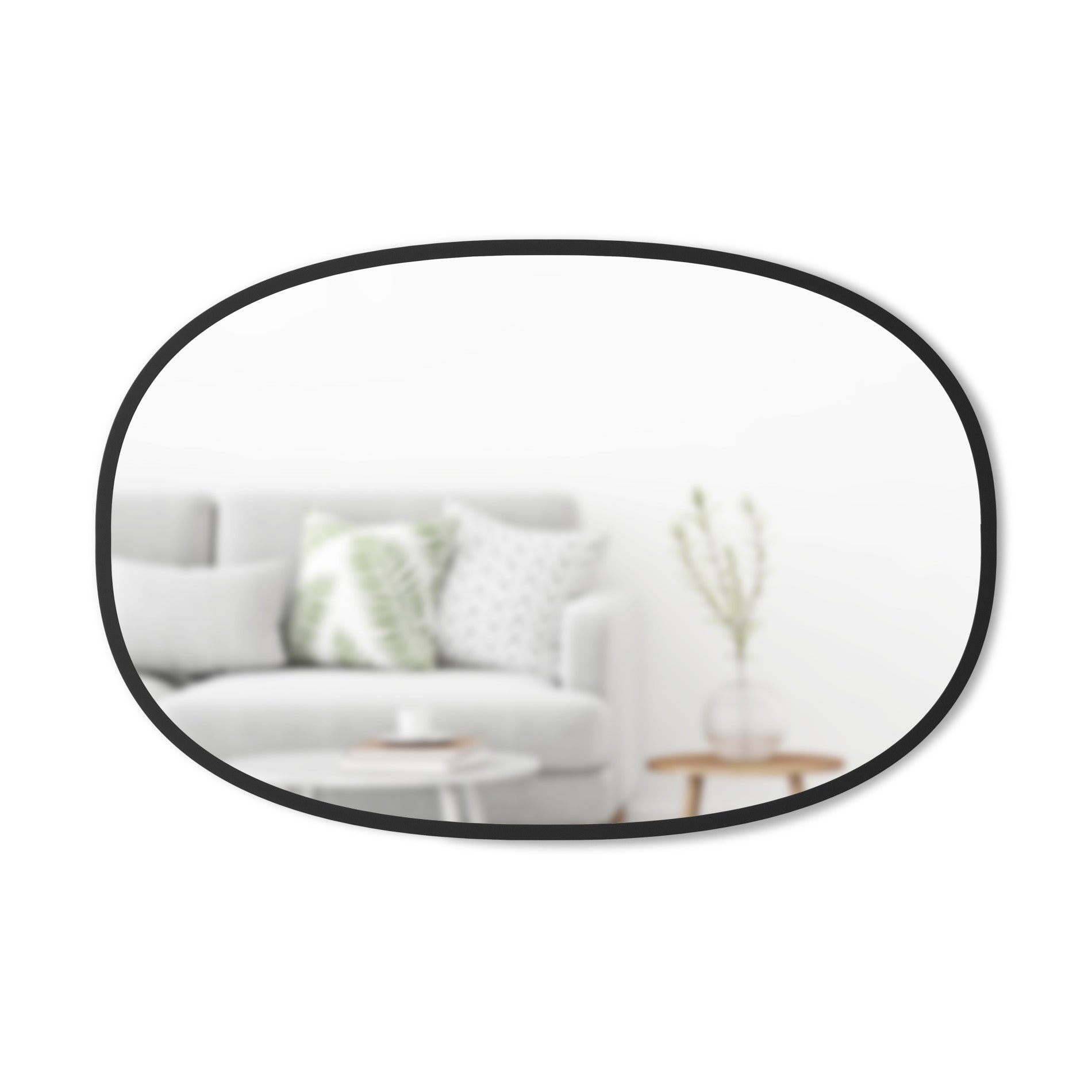 Modern Oval Wall Mirror - Sleek Home Decor