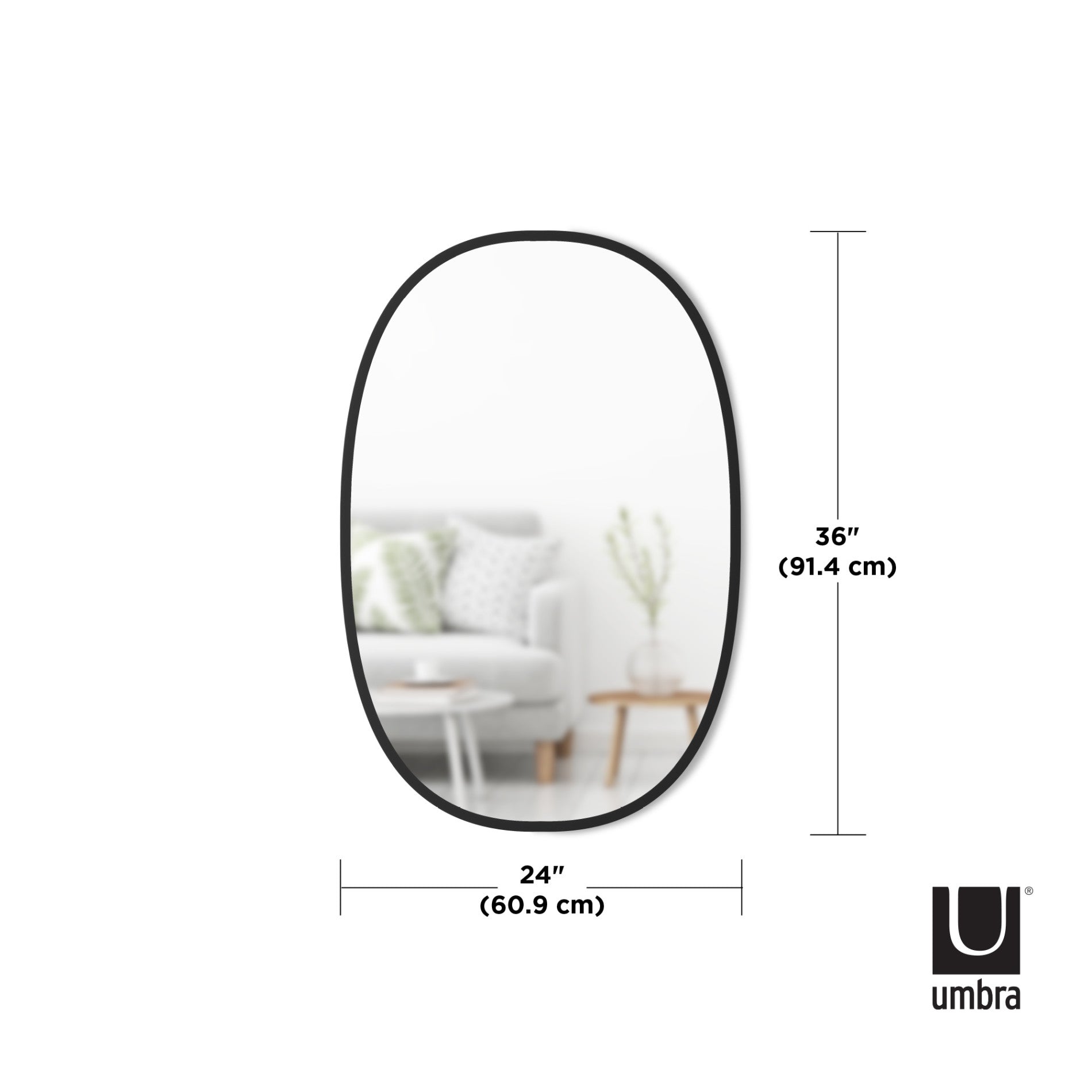 Modern Oval Wall Mirror - Sleek Home Decor