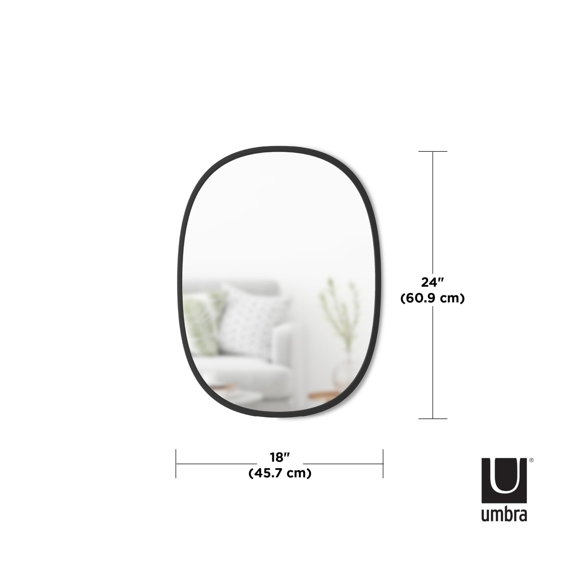 Modern Oval Wall Mirror - Sleek Home Decor