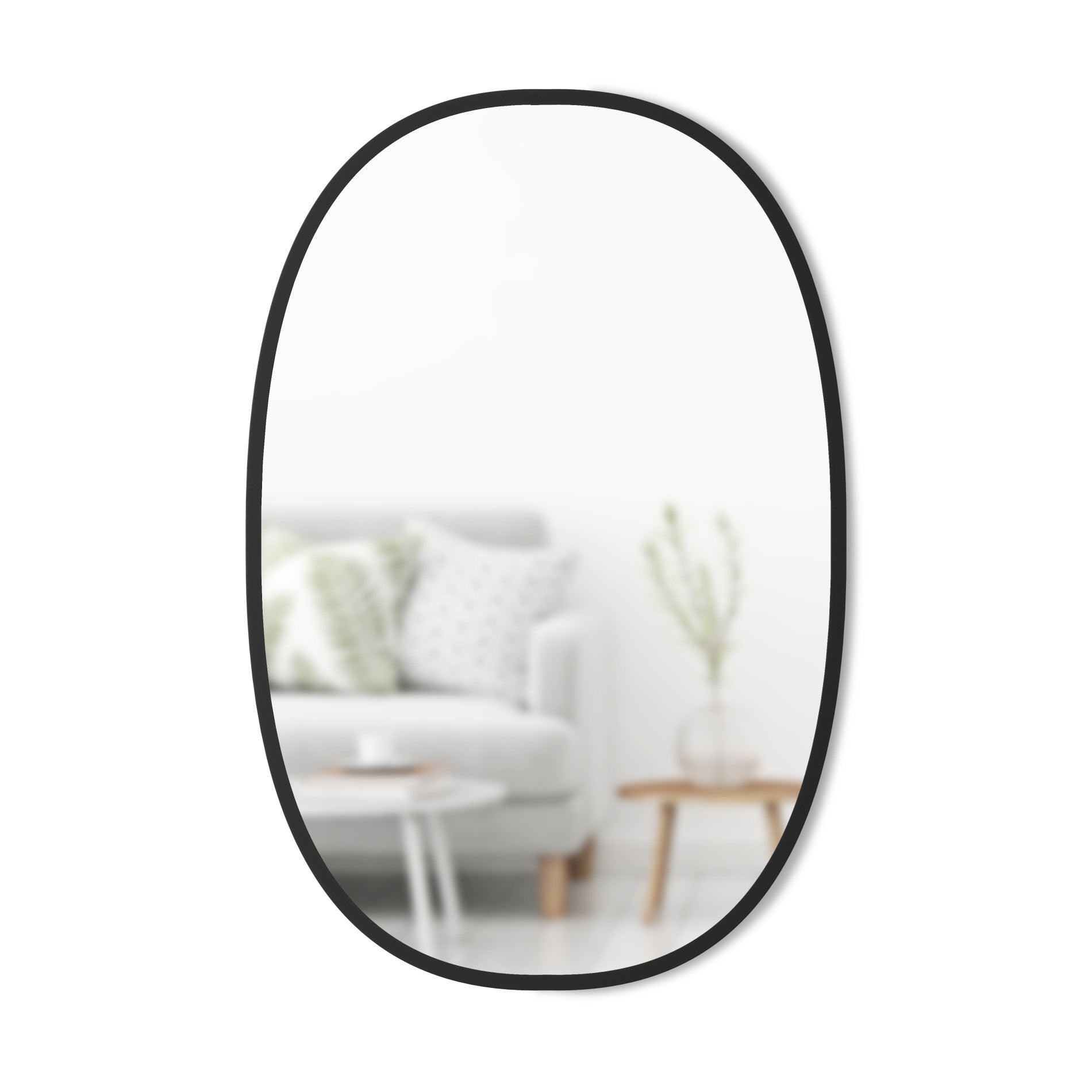 Modern Oval Wall Mirror - Sleek Home Decor