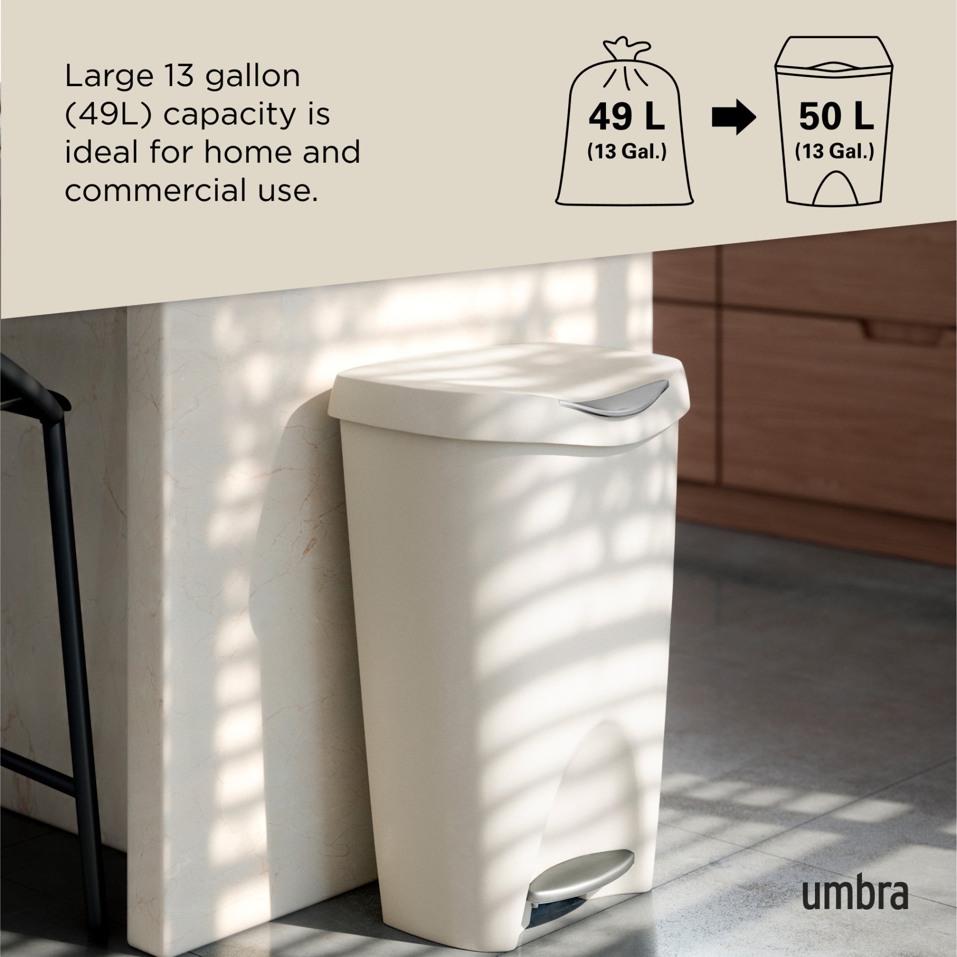 Brim Foot Pedal Trash Can