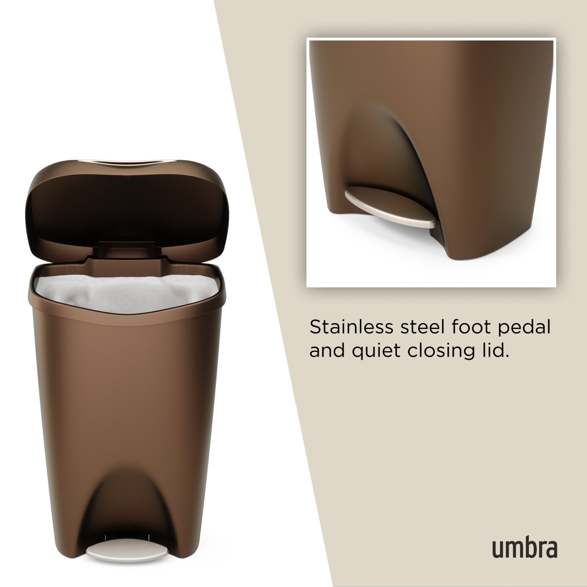 Brim Foot Pedal Trash Can