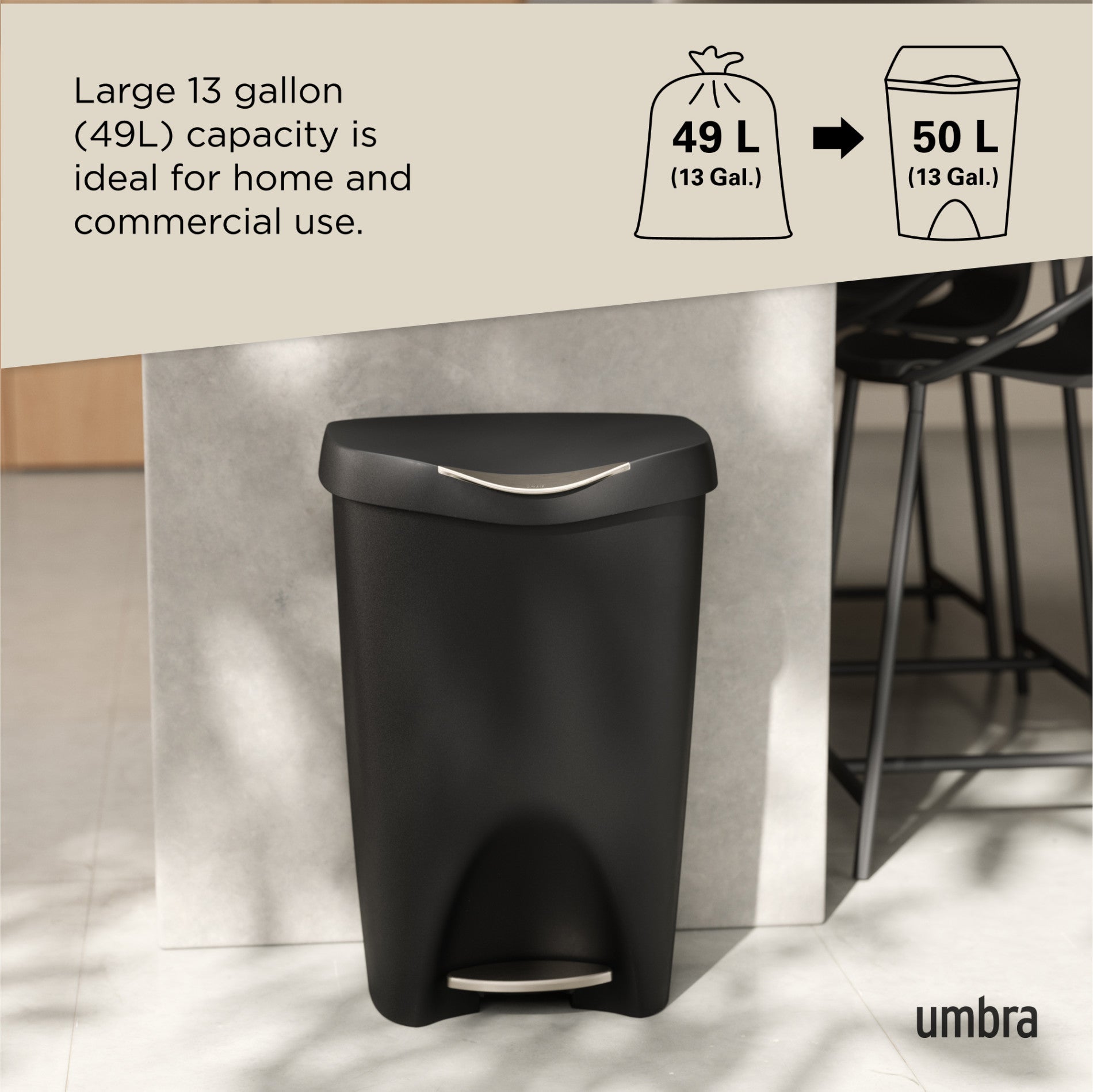 Brim Foot Pedal Trash Can