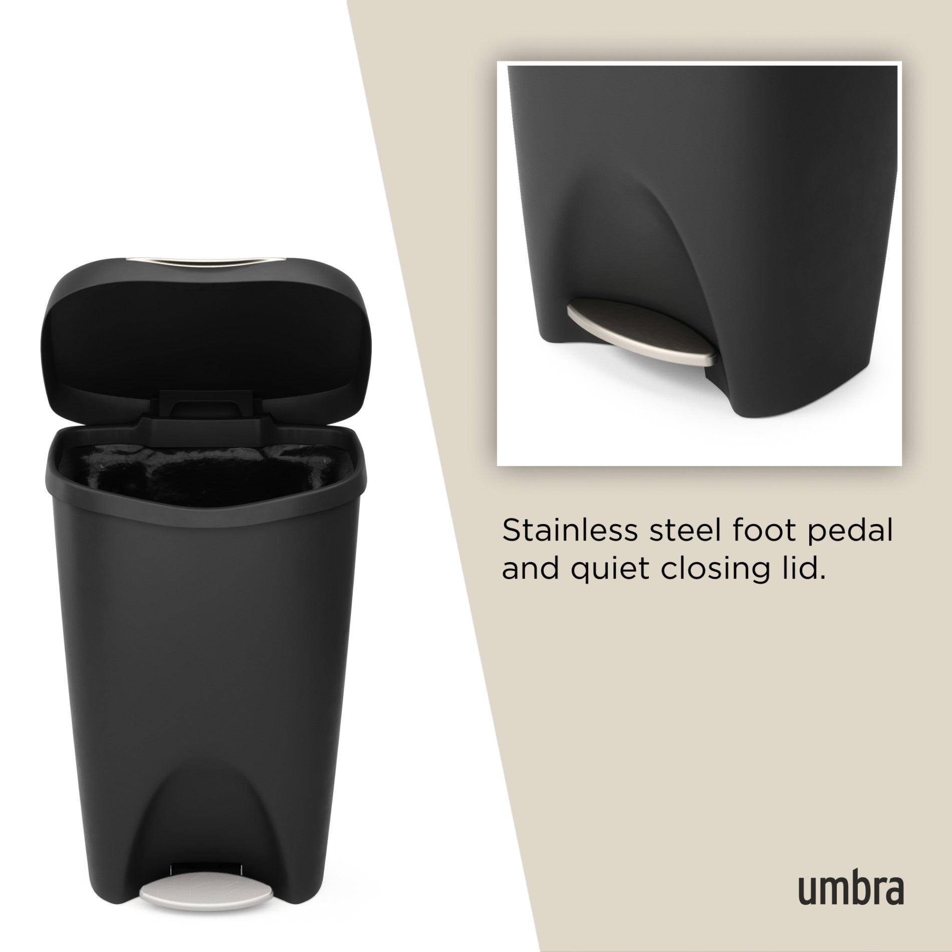Brim Foot Pedal Trash Can