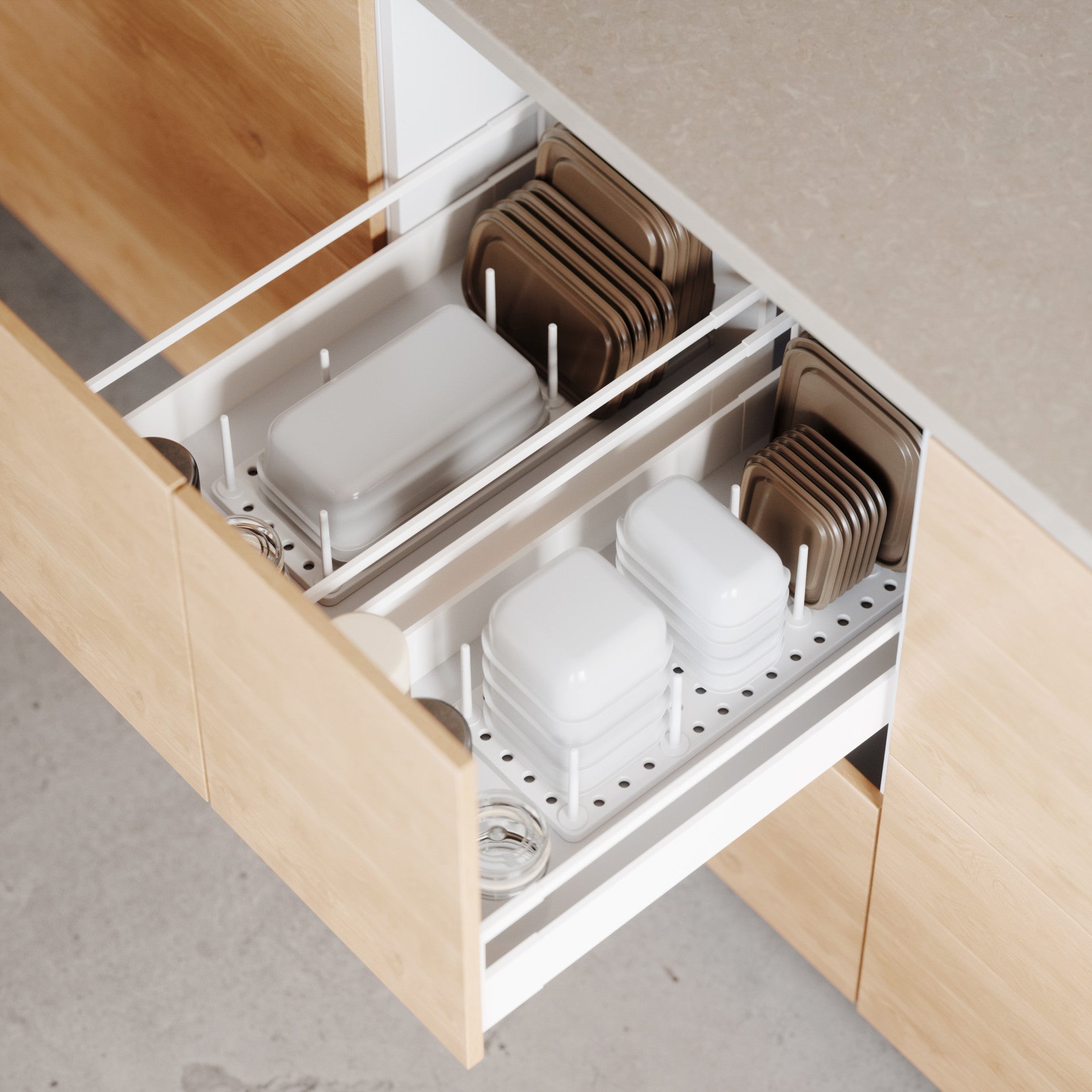 2-Pack Peggy Drawer Organizers for Storage