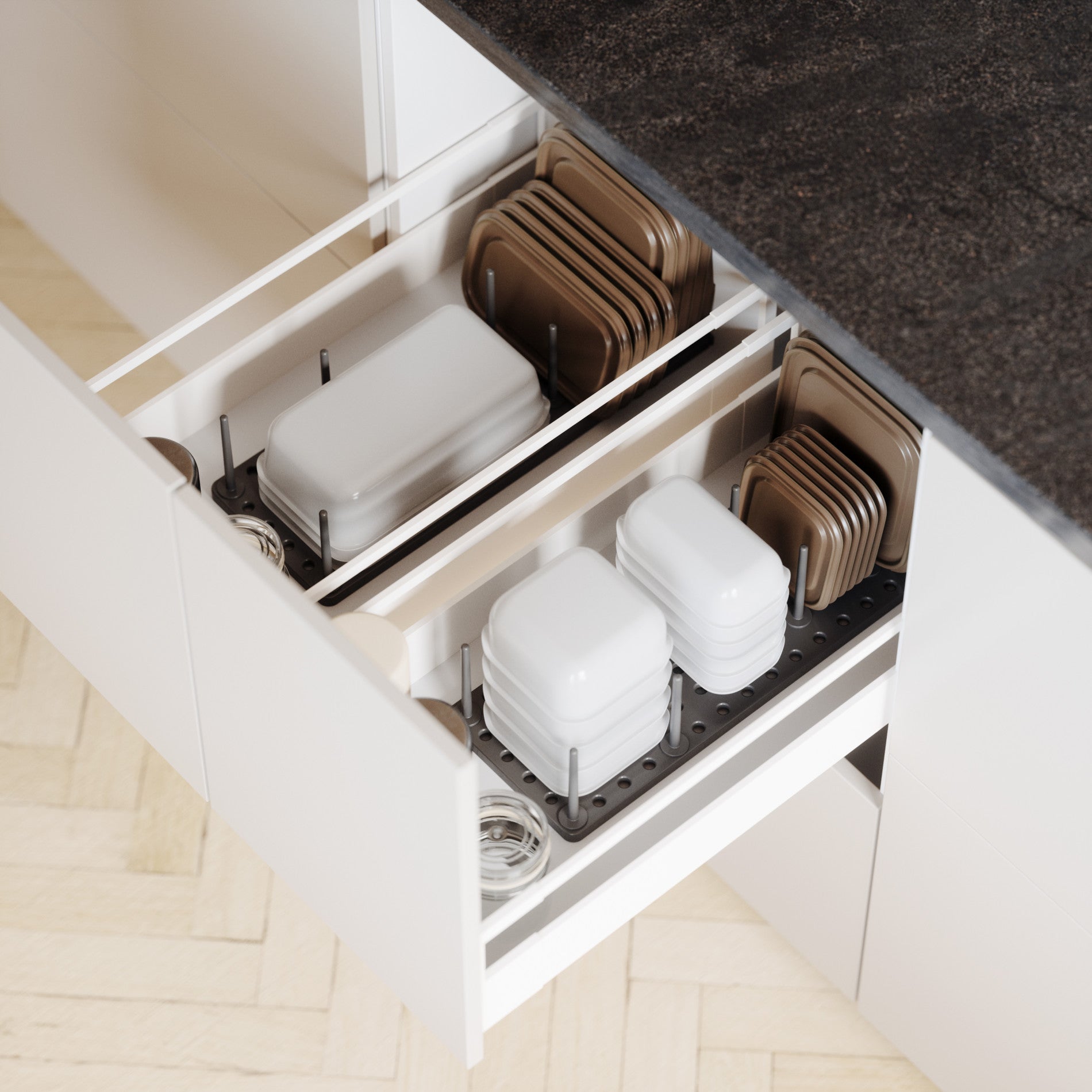 2-Pack Peggy Drawer Organizers for Storage