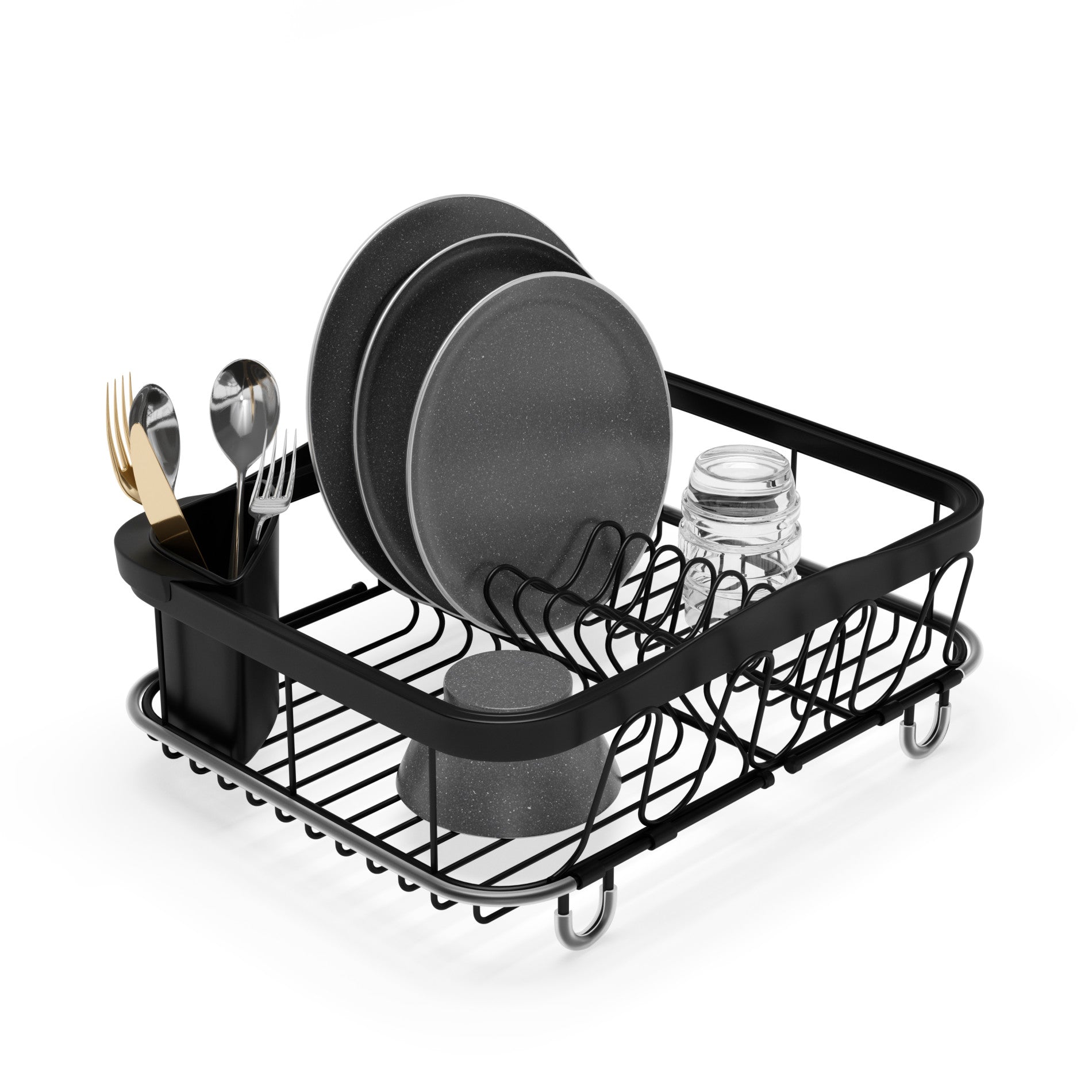 Compact Dish Rack for Kitchen & Countertop