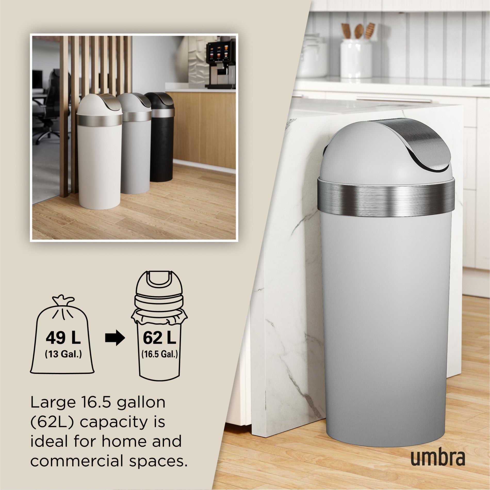 Large Capacity Venti Waste Bin
