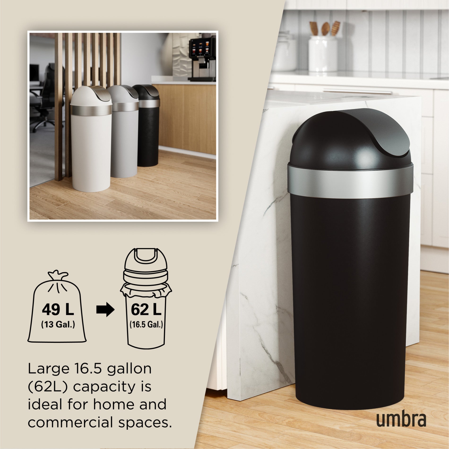 Large Capacity Venti Waste Bin