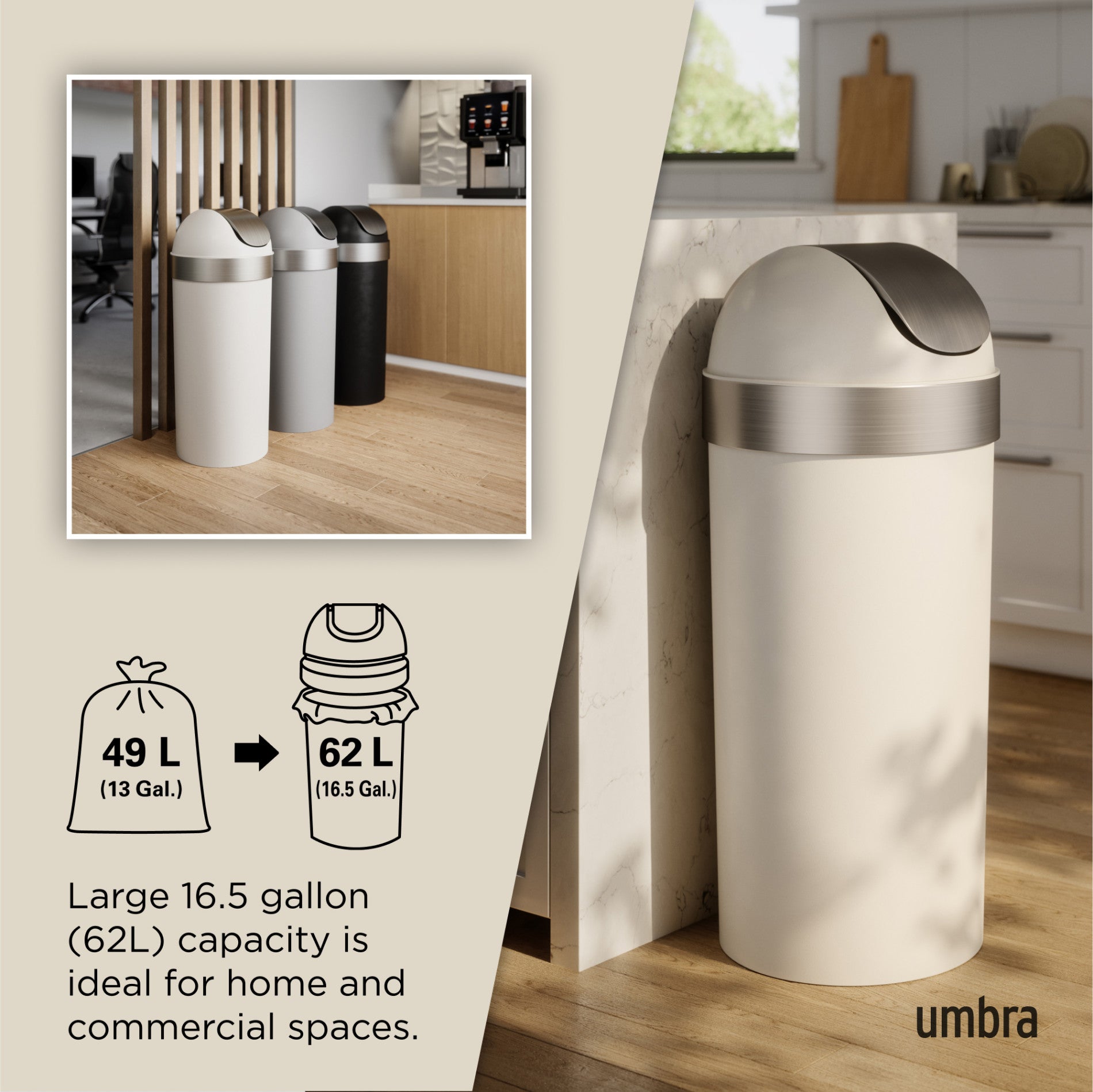 Large Capacity Venti Waste Bin