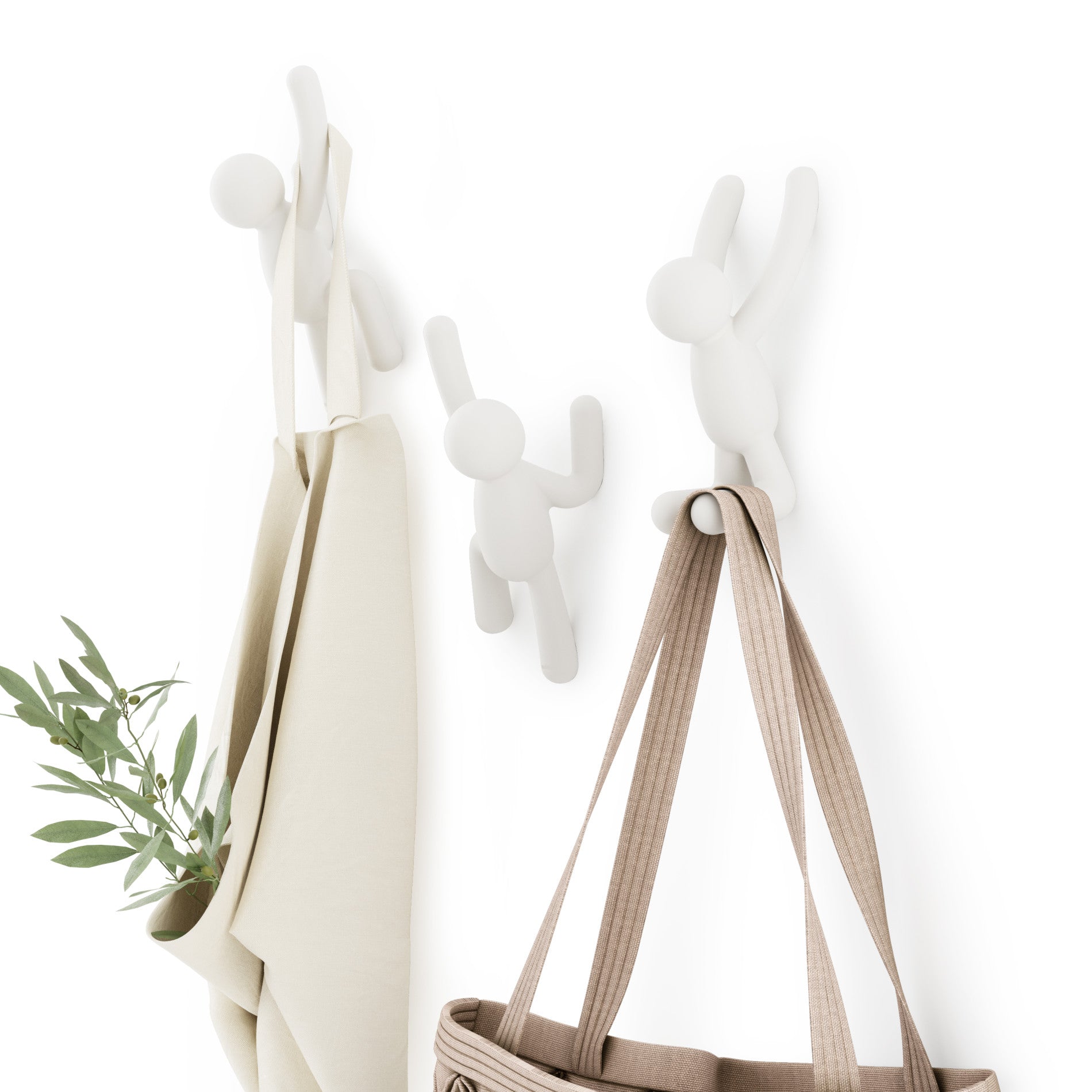 3-Pack Buddy Wall Hooks for Organizing