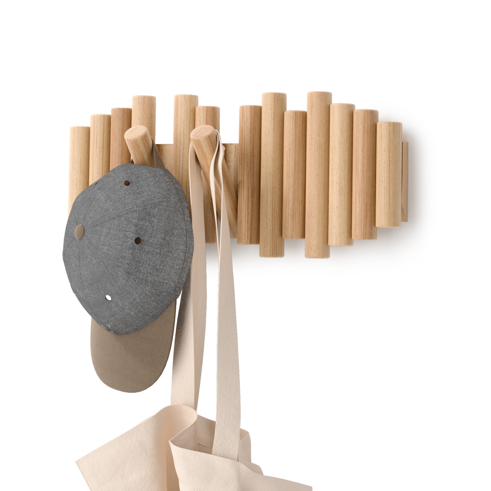 5-Hook Wall Mount for Keys & Hats