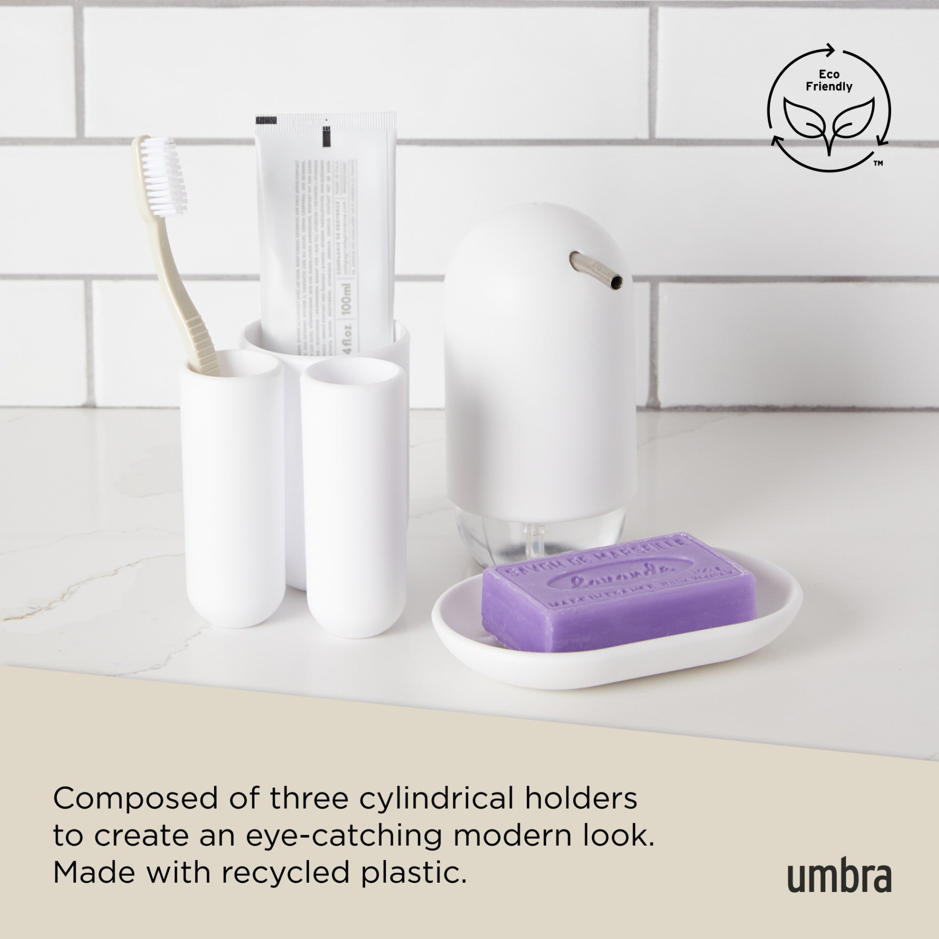 Compact Touch Organizer & Toothbrush Holder