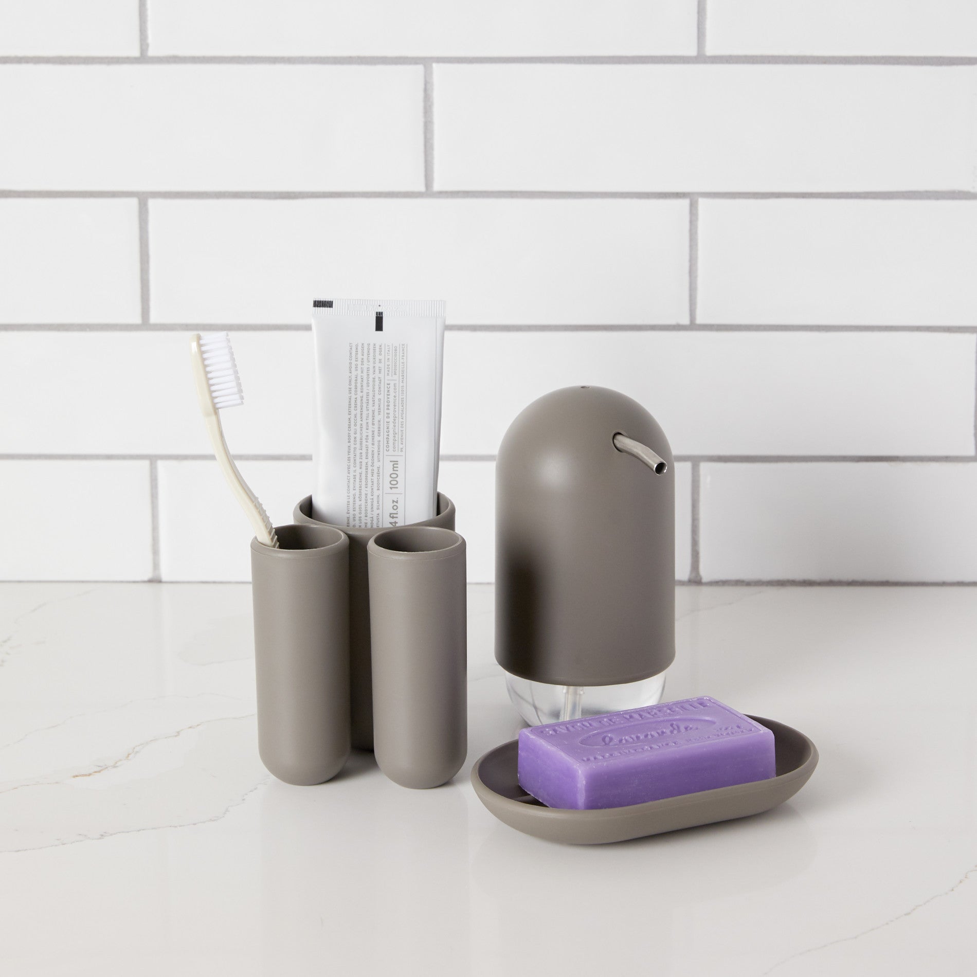 Compact Touch Organizer & Toothbrush Holder