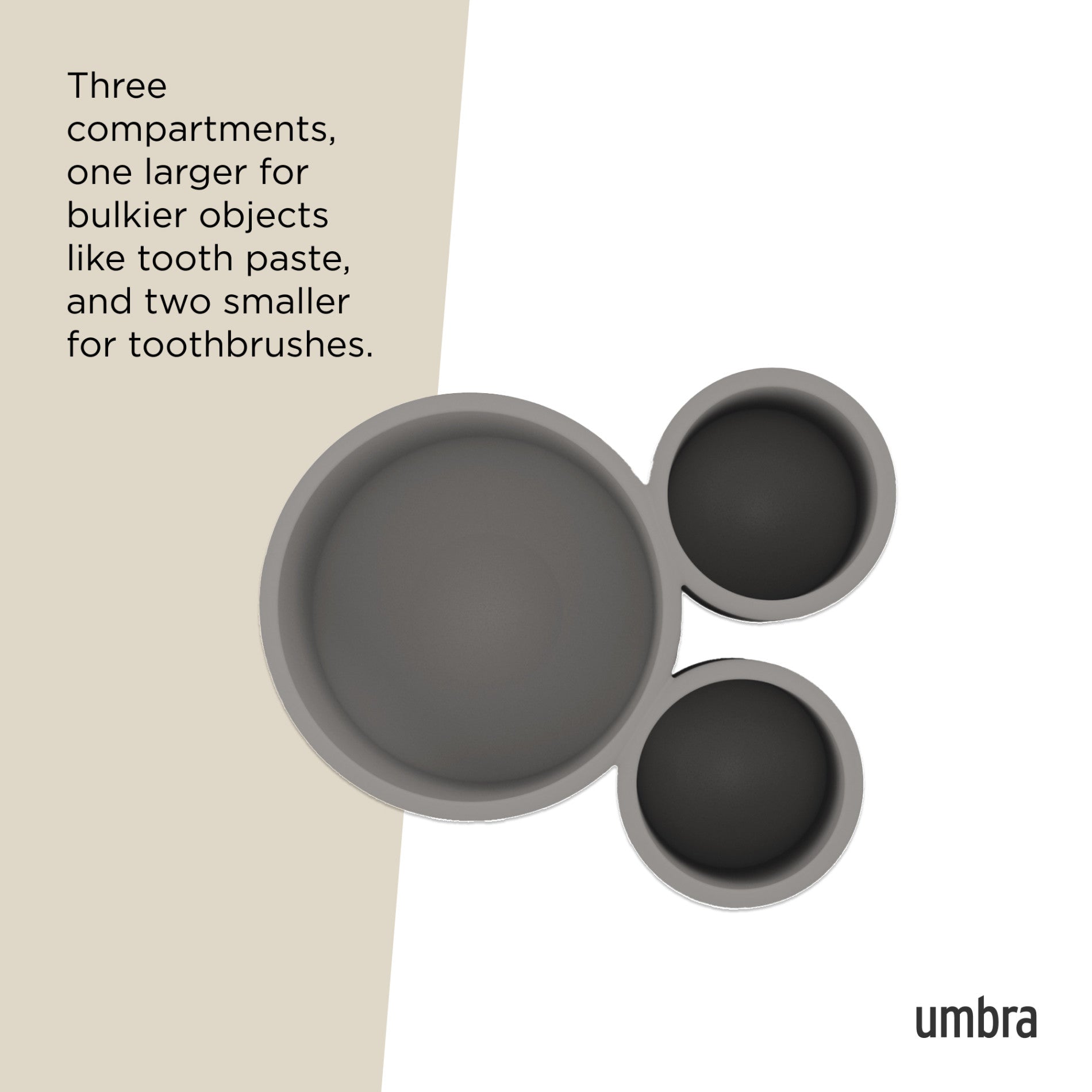 Compact Touch Organizer & Toothbrush Holder