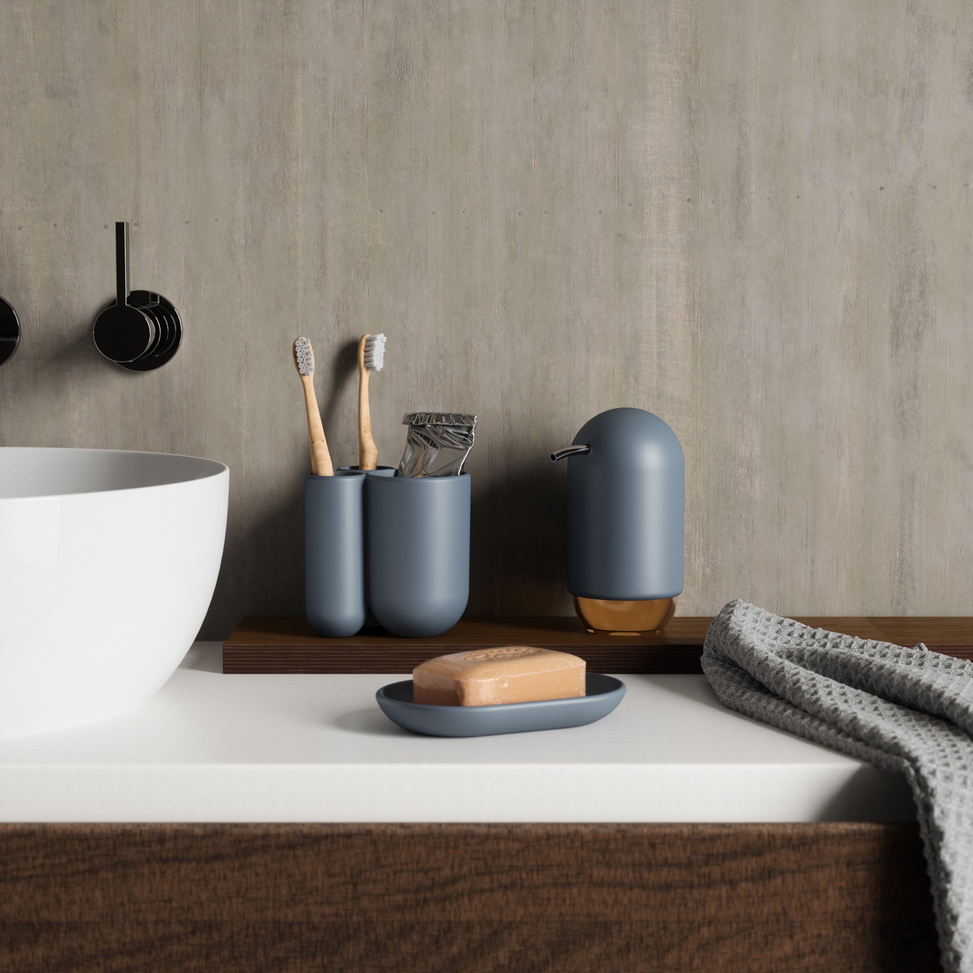 Compact Touch Organizer & Toothbrush Holder