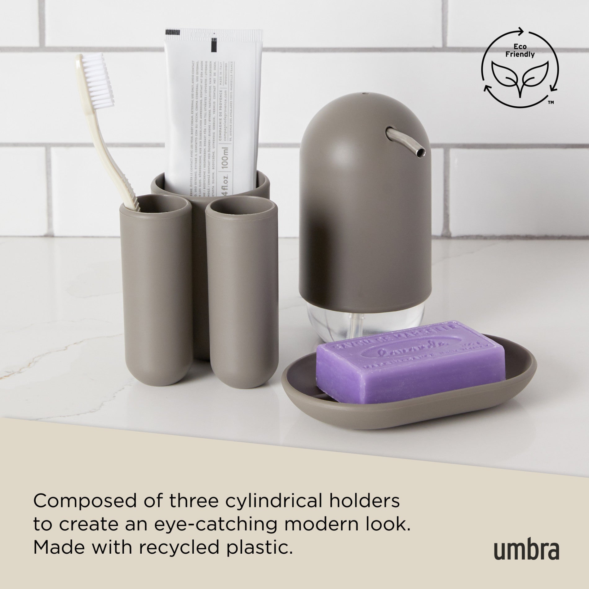 Compact Touch Organizer & Toothbrush Holder