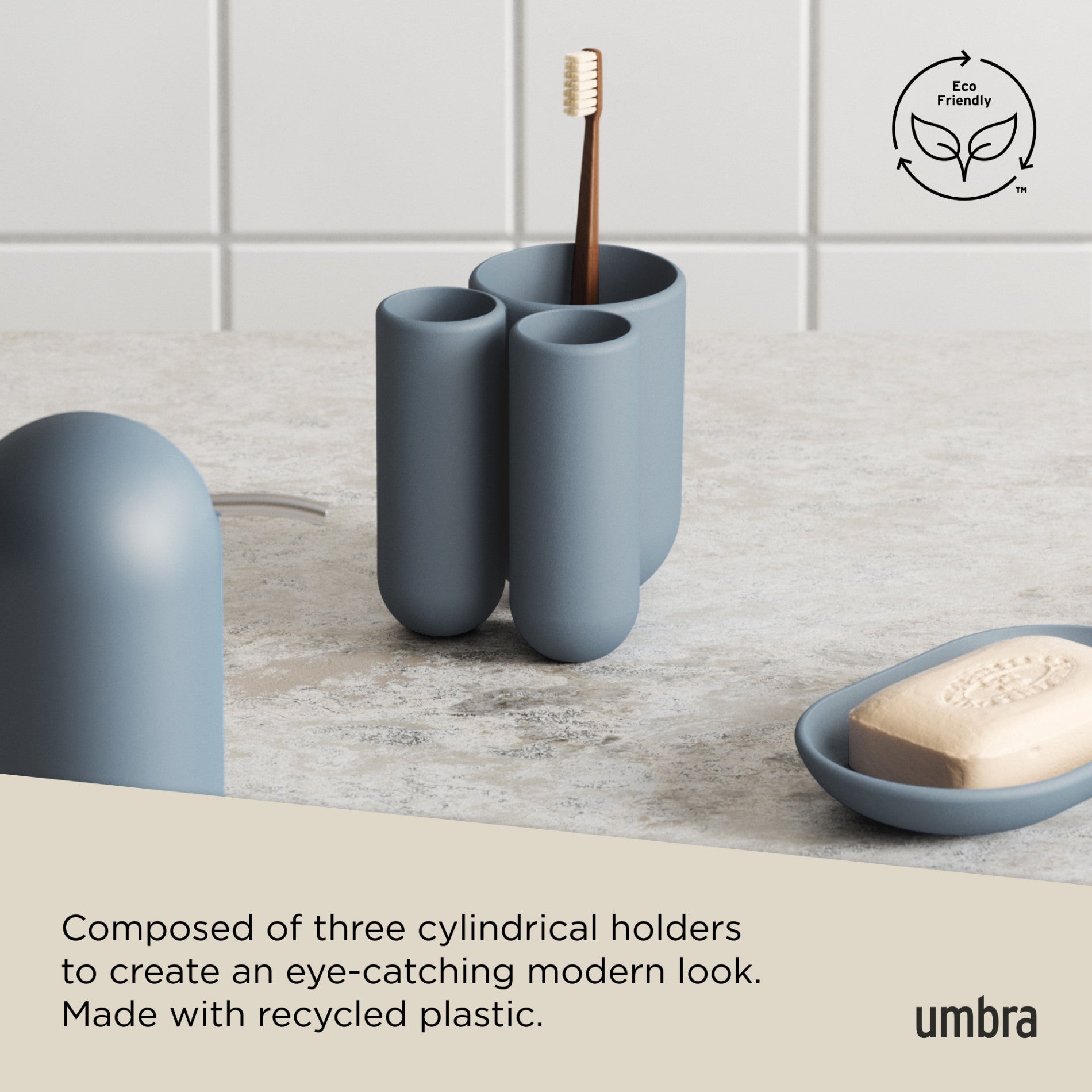 Compact Touch Organizer & Toothbrush Holder