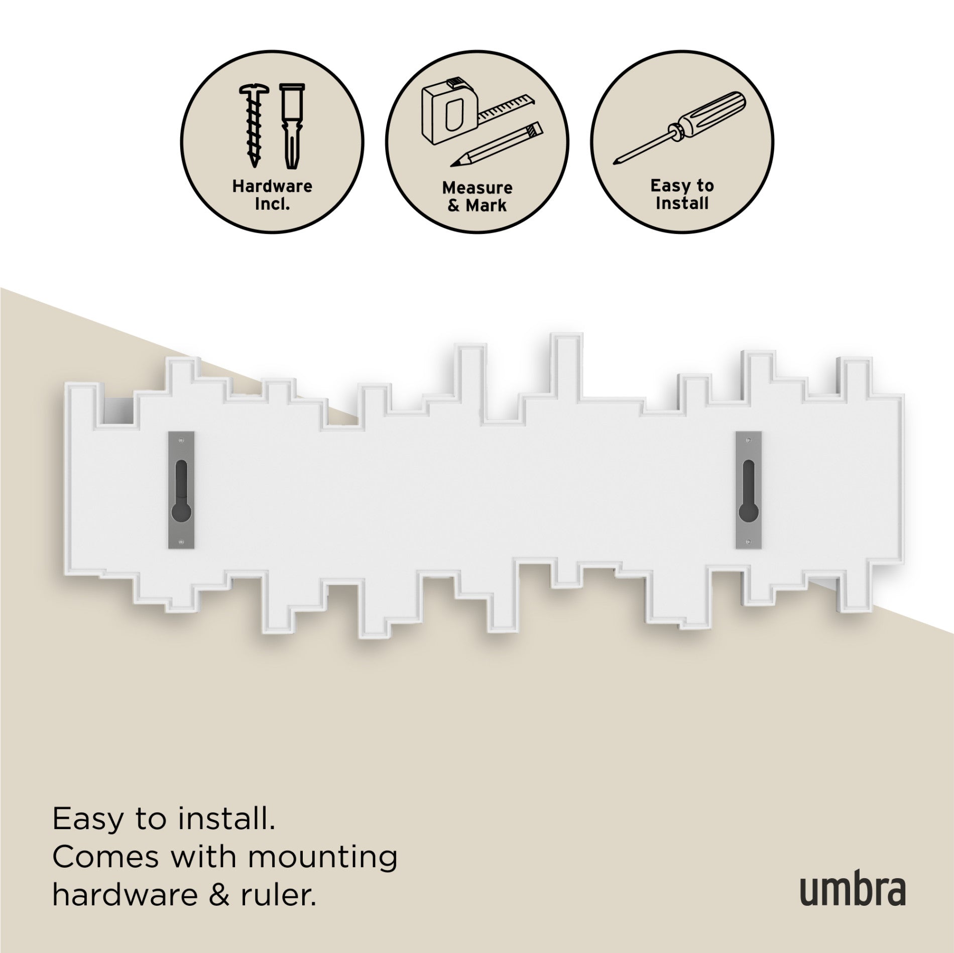5-Pack Wall Hooks for Organizing