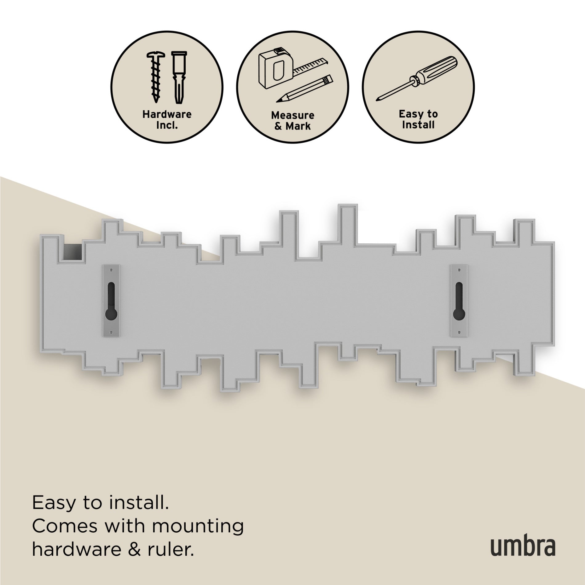 5-Pack Wall Hooks for Organizing