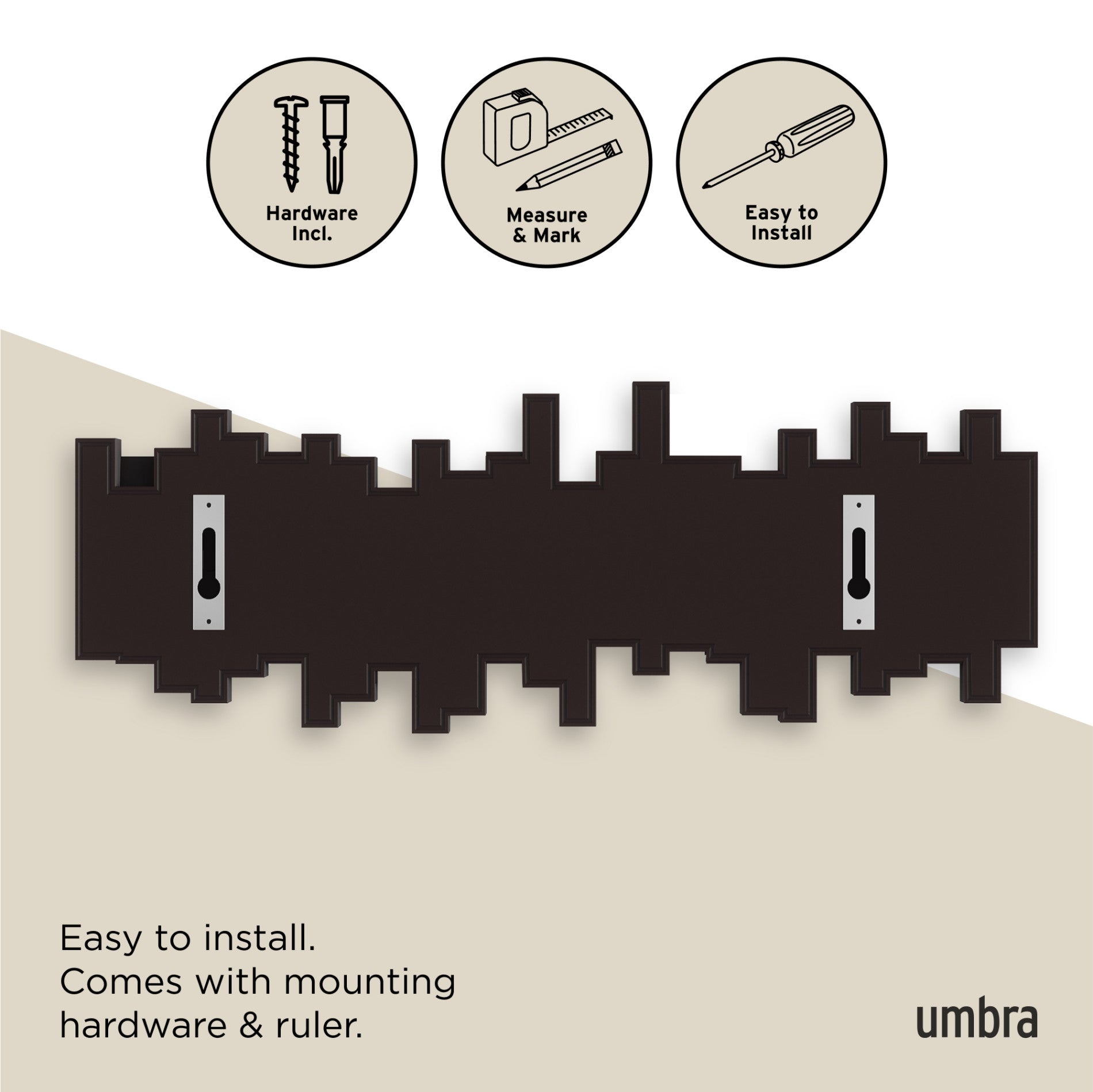 5-Pack Wall Hooks for Organizing