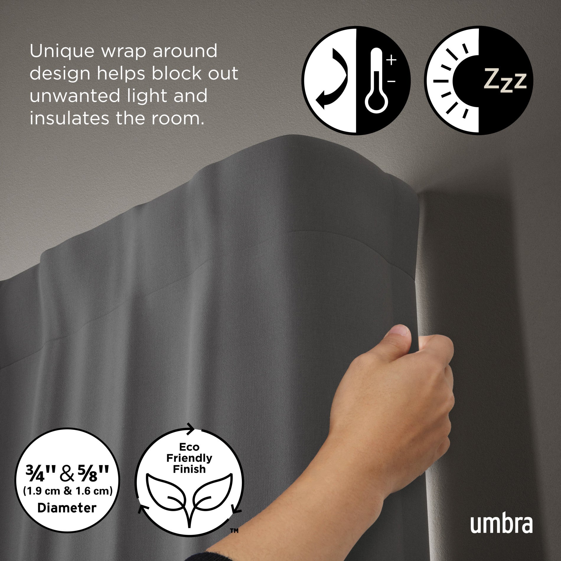 Blackout Curtain Rod for Light Blocking
