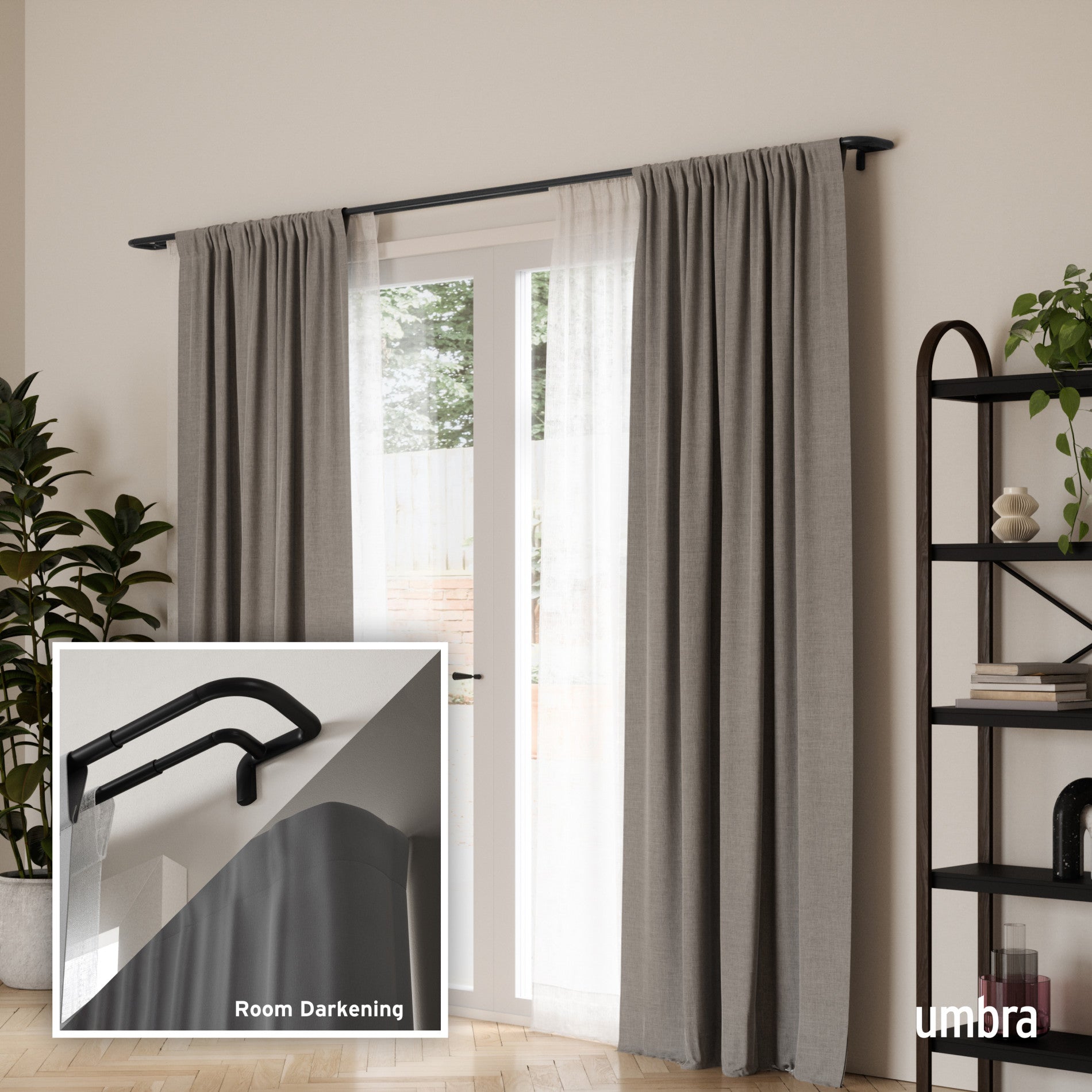 Blackout Curtain Rod for Light Blocking
