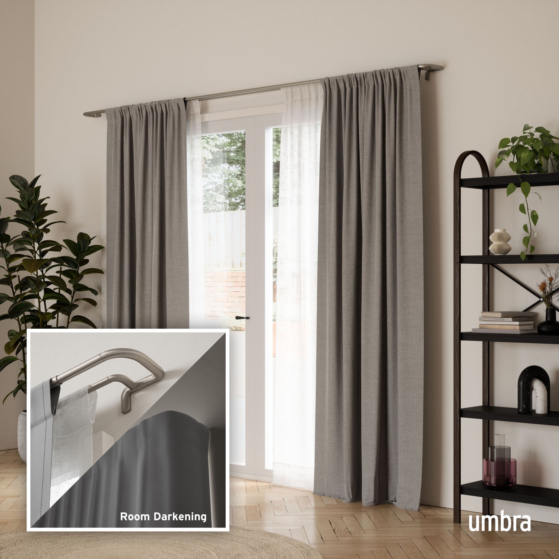 Blackout Curtain Rod for Light Blocking