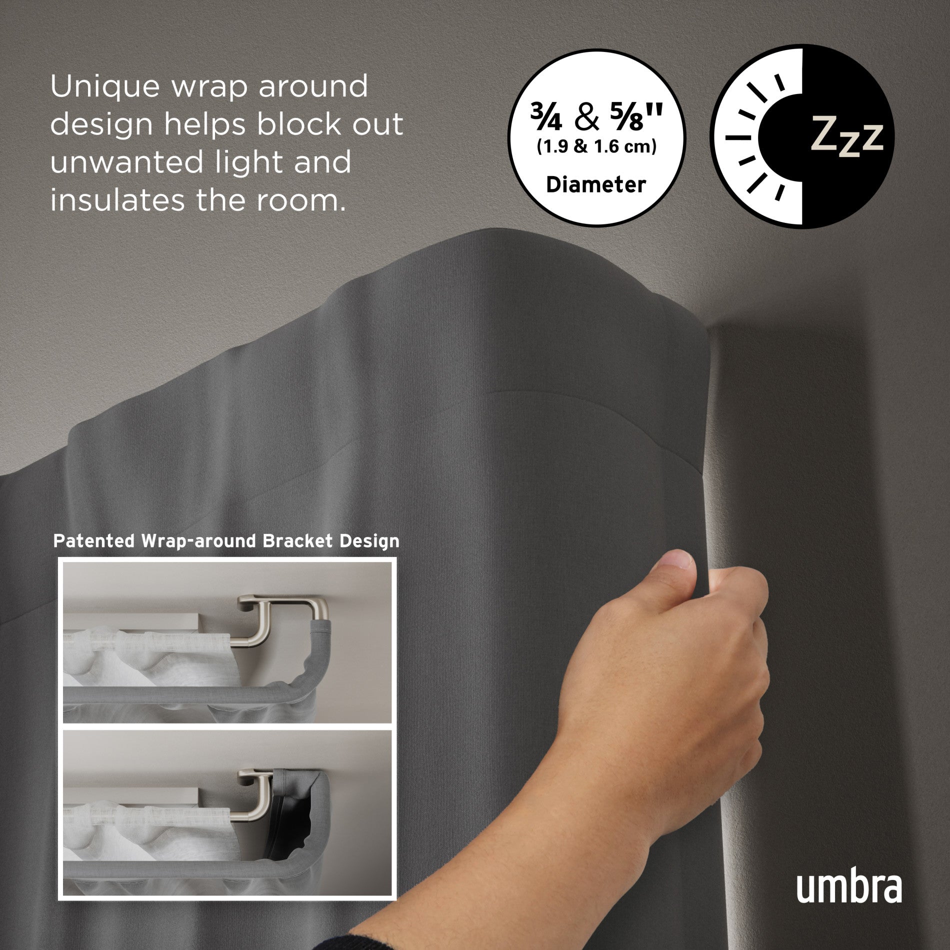 Blackout Curtain Rod for Light Blocking