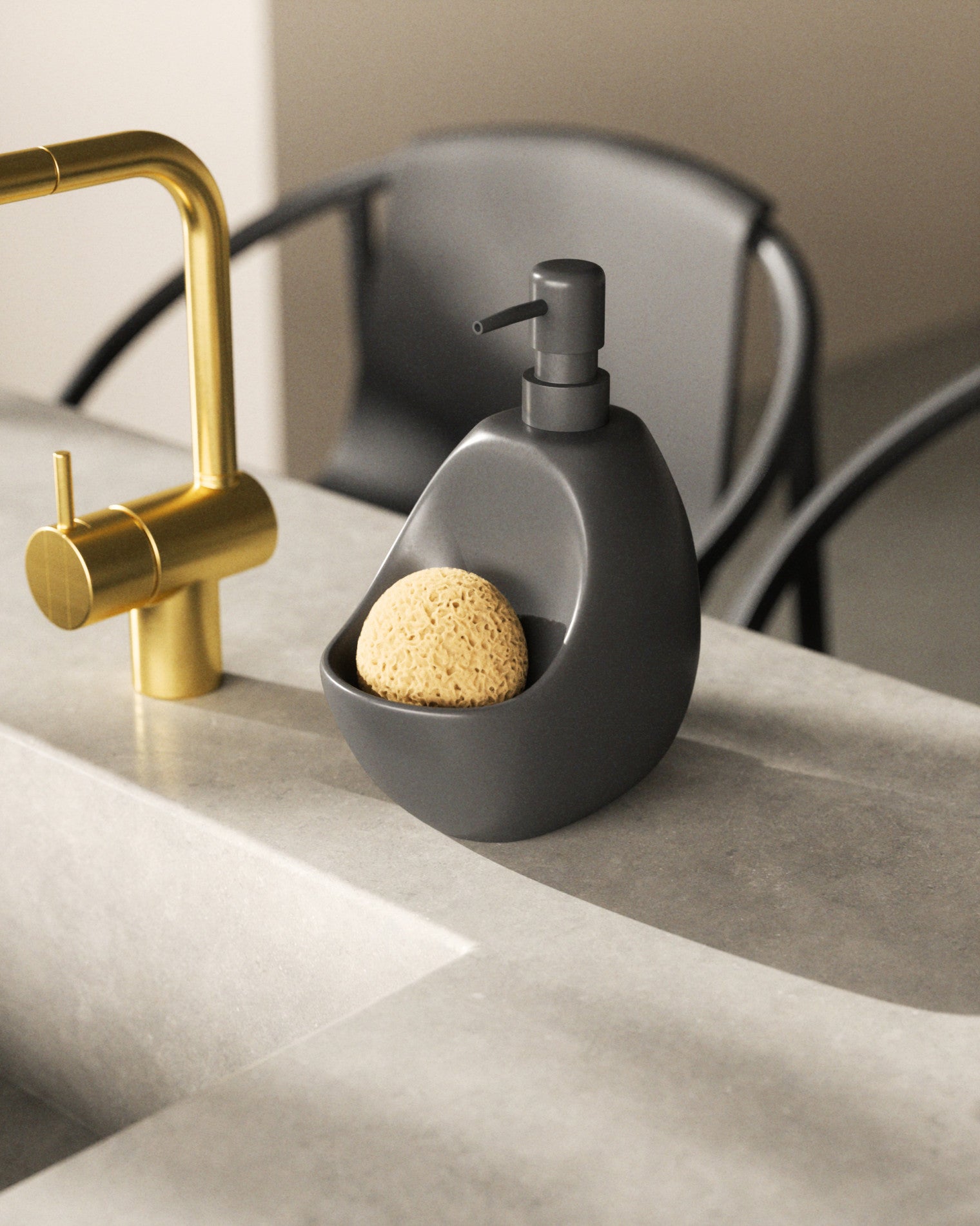 Joey Soap Dispenser with Scrub Brush