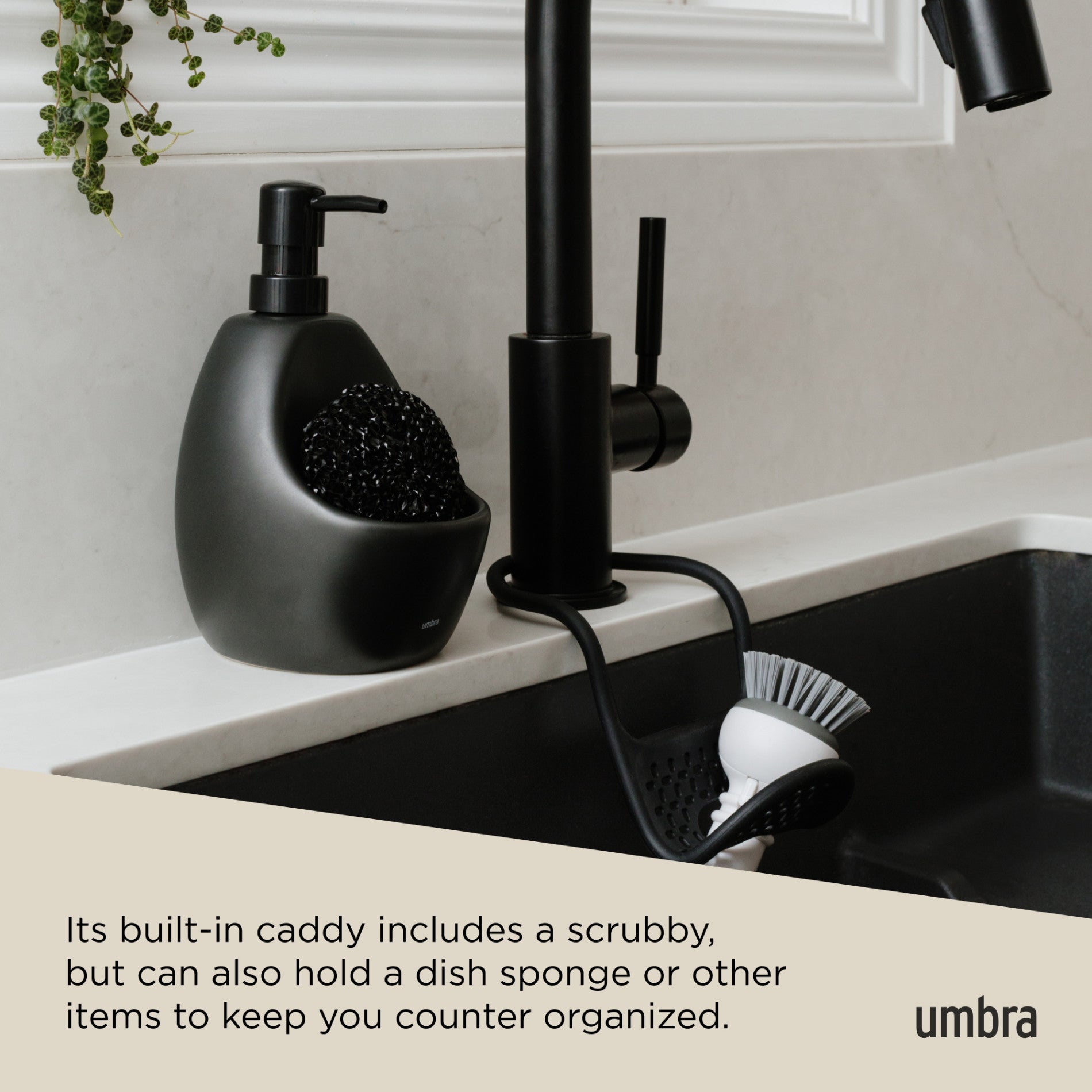 Joey Soap Dispenser with Scrub Brush