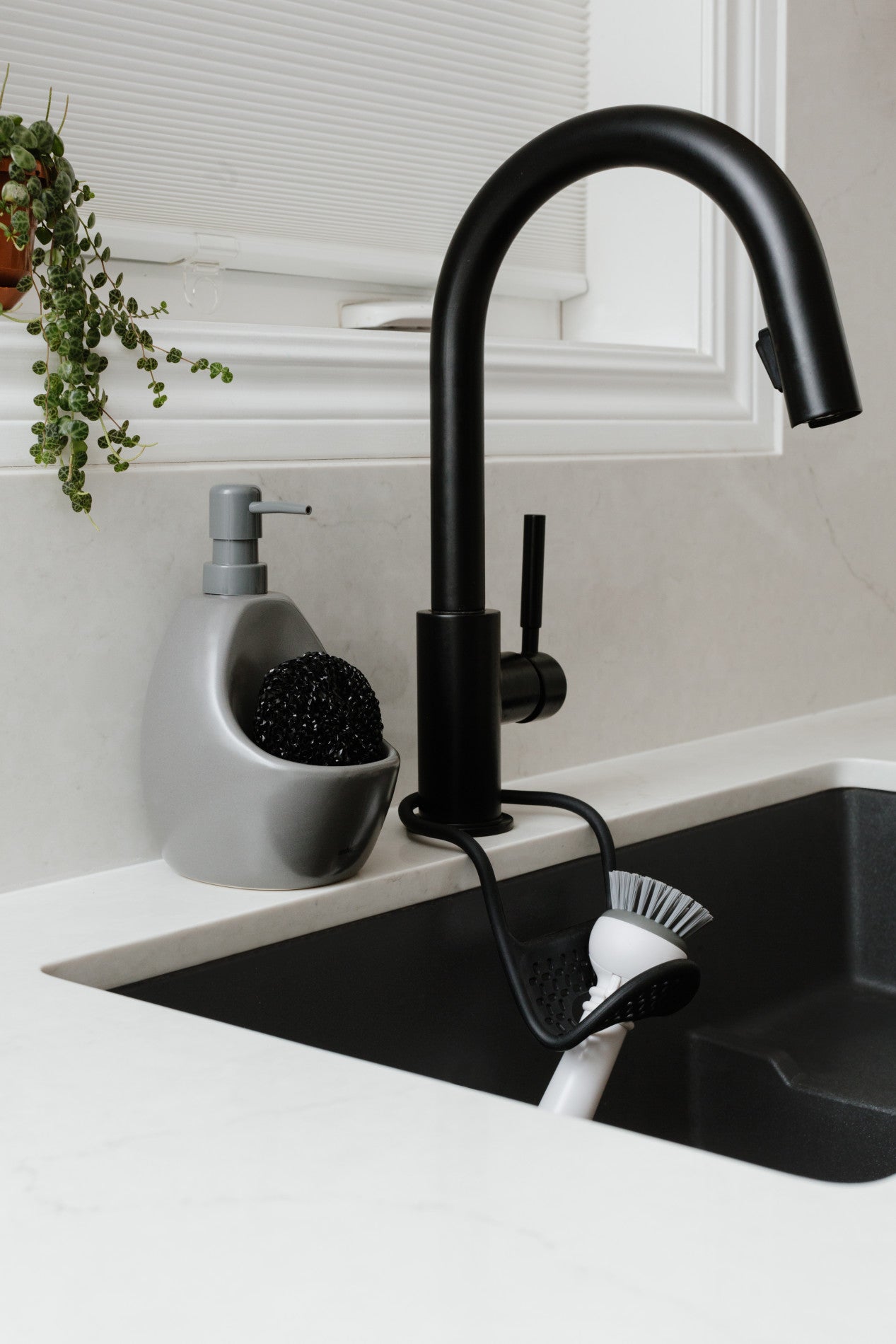 Joey Soap Dispenser with Scrub Brush