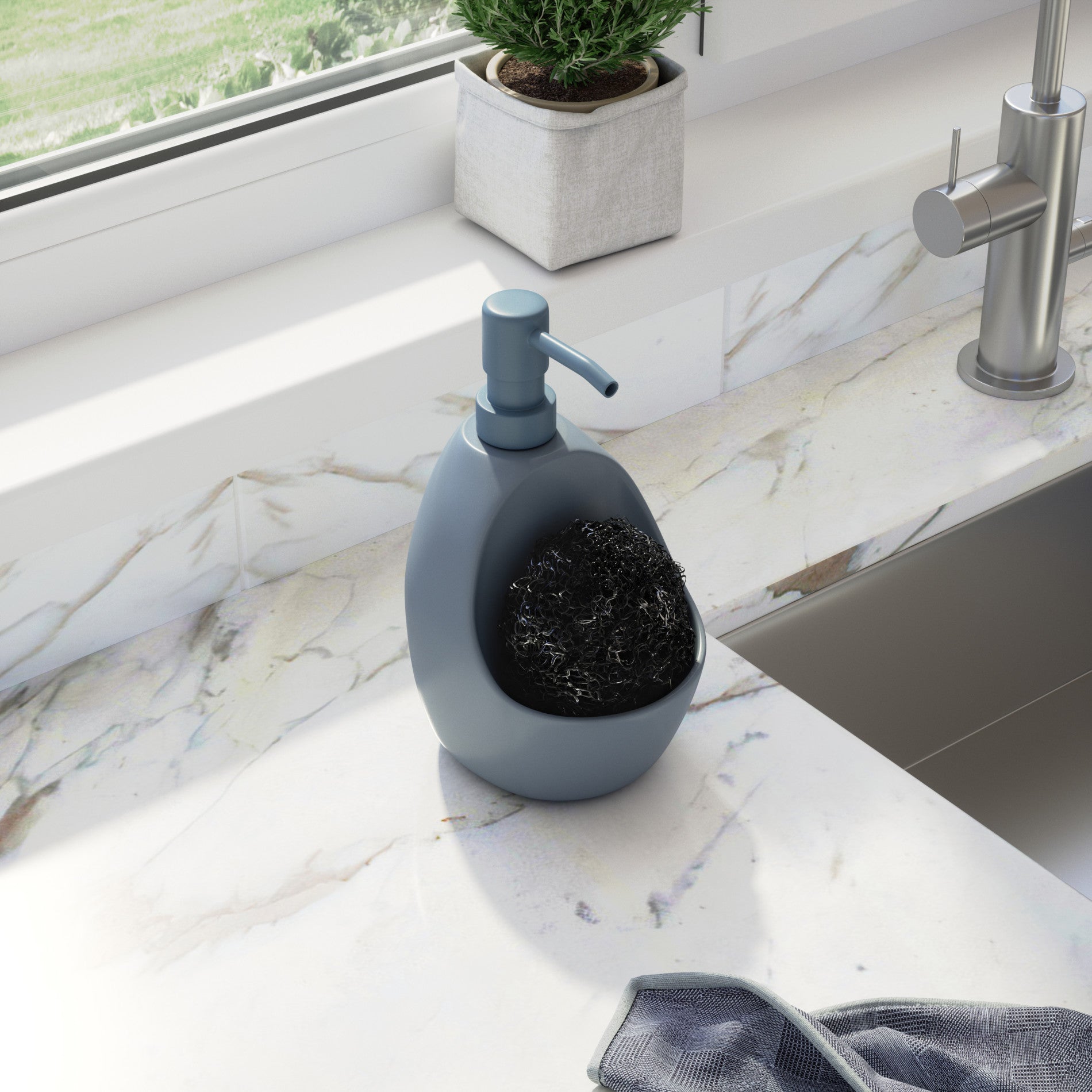Joey Soap Dispenser with Scrub Brush
