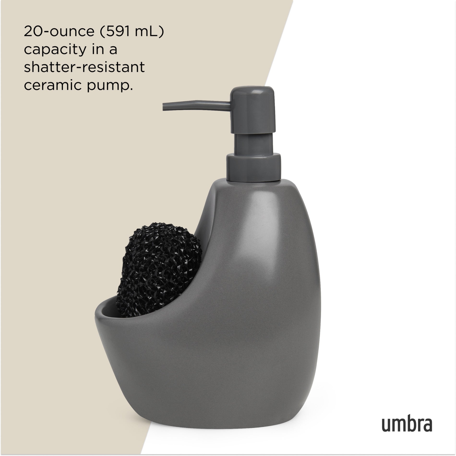 Joey Soap Dispenser with Scrub Brush