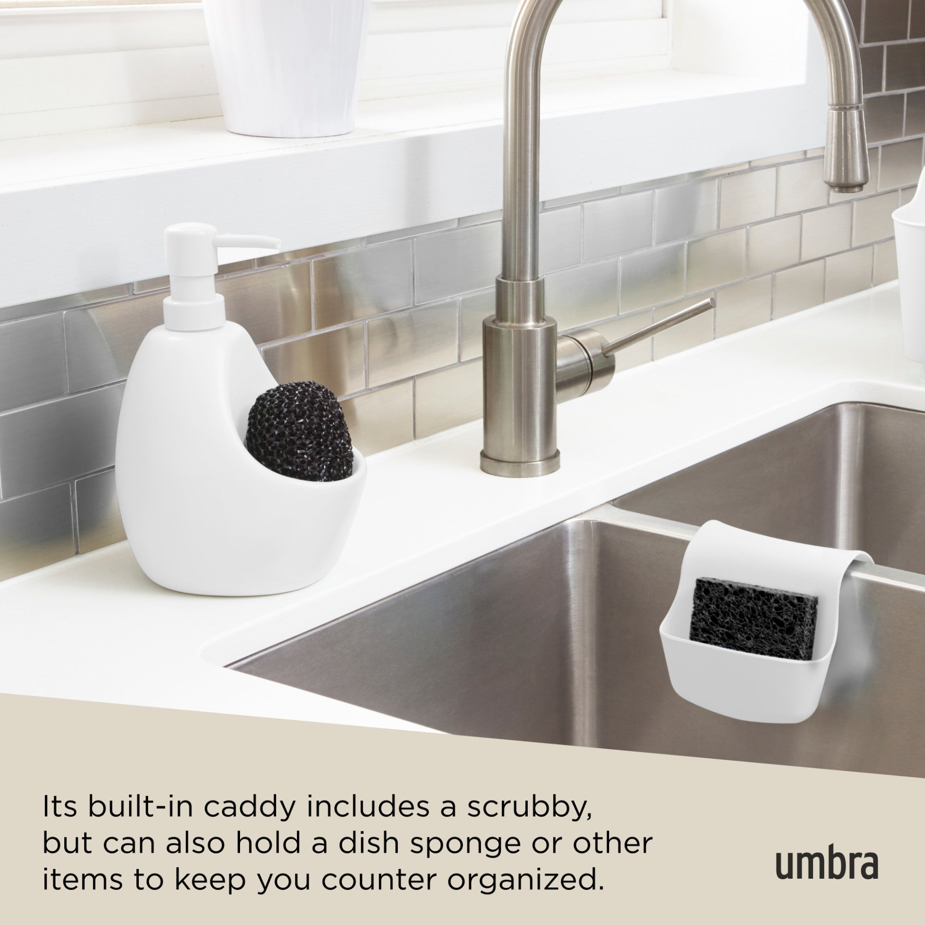 Joey Soap Dispenser with Scrub Brush
