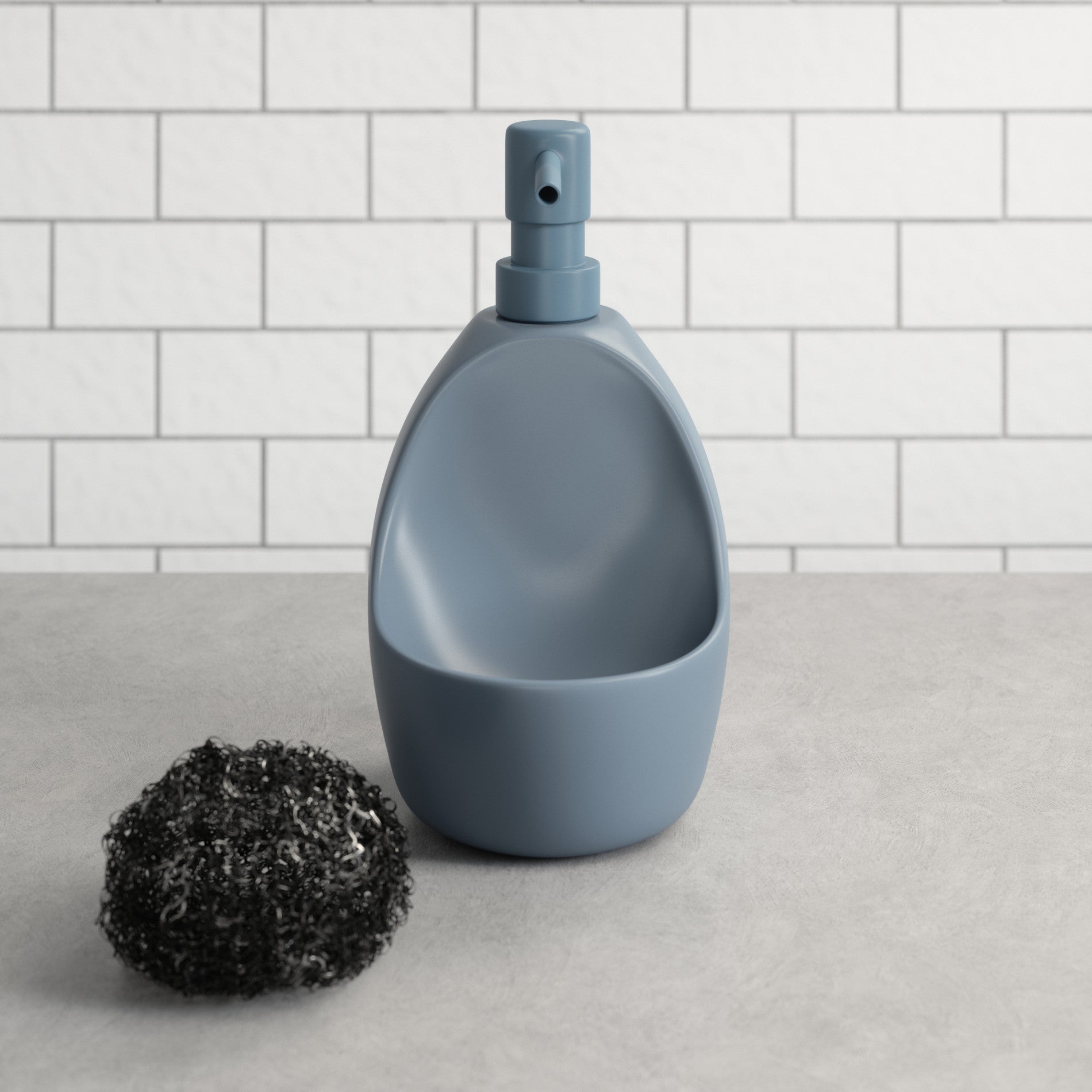 Joey Soap Dispenser with Scrub Brush