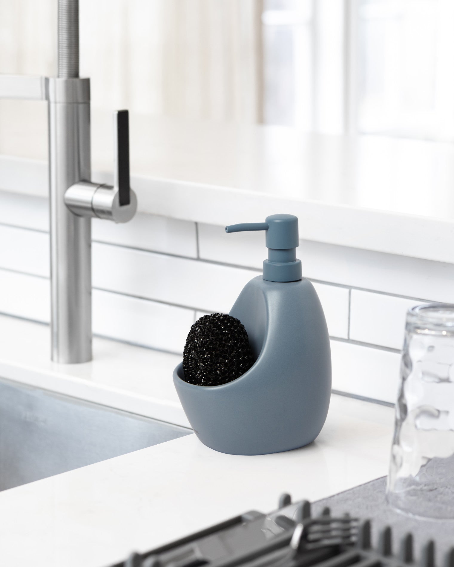 Joey Soap Dispenser with Scrub Brush