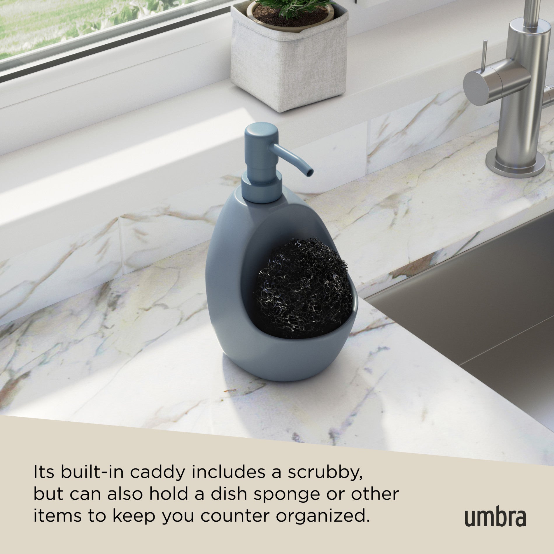 Joey Soap Dispenser with Scrub Brush