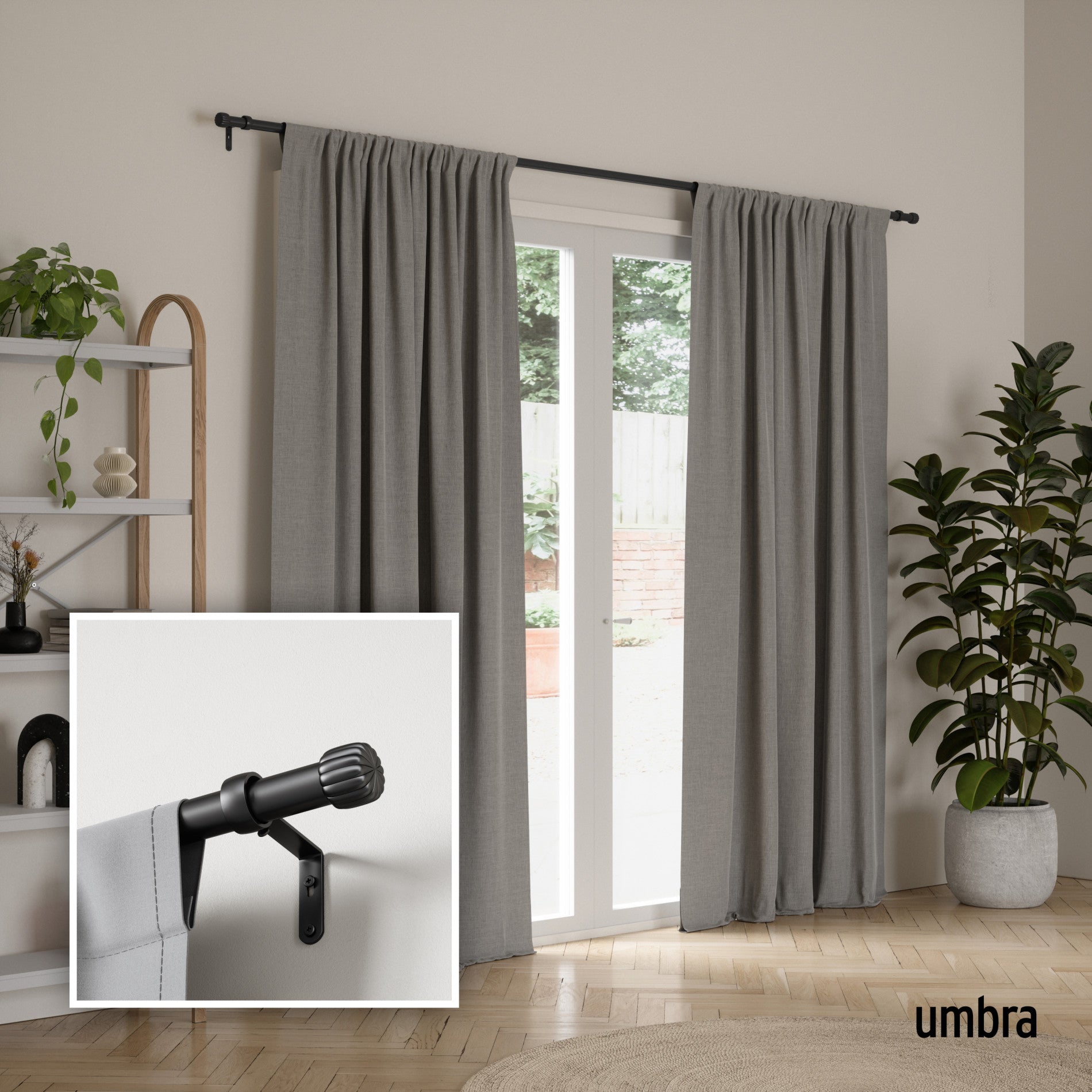 Cleo Adjustable Curtain Rod for Windows