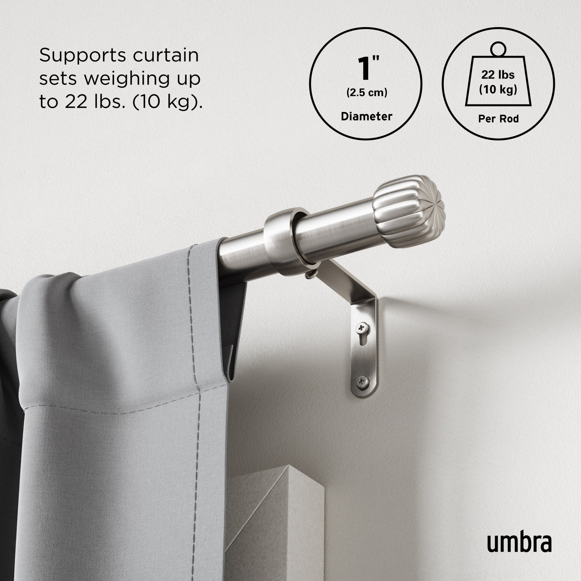 Cleo Adjustable Curtain Rod for Windows