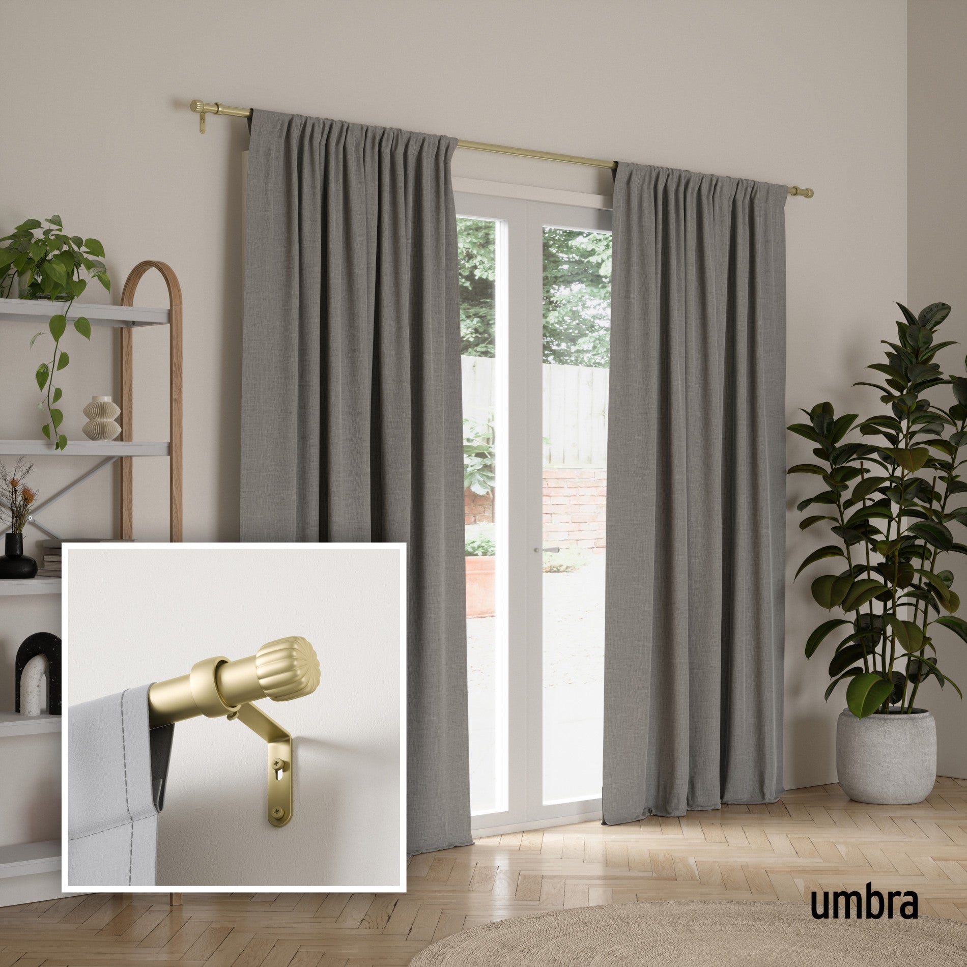 Cleo Adjustable Curtain Rod for Windows