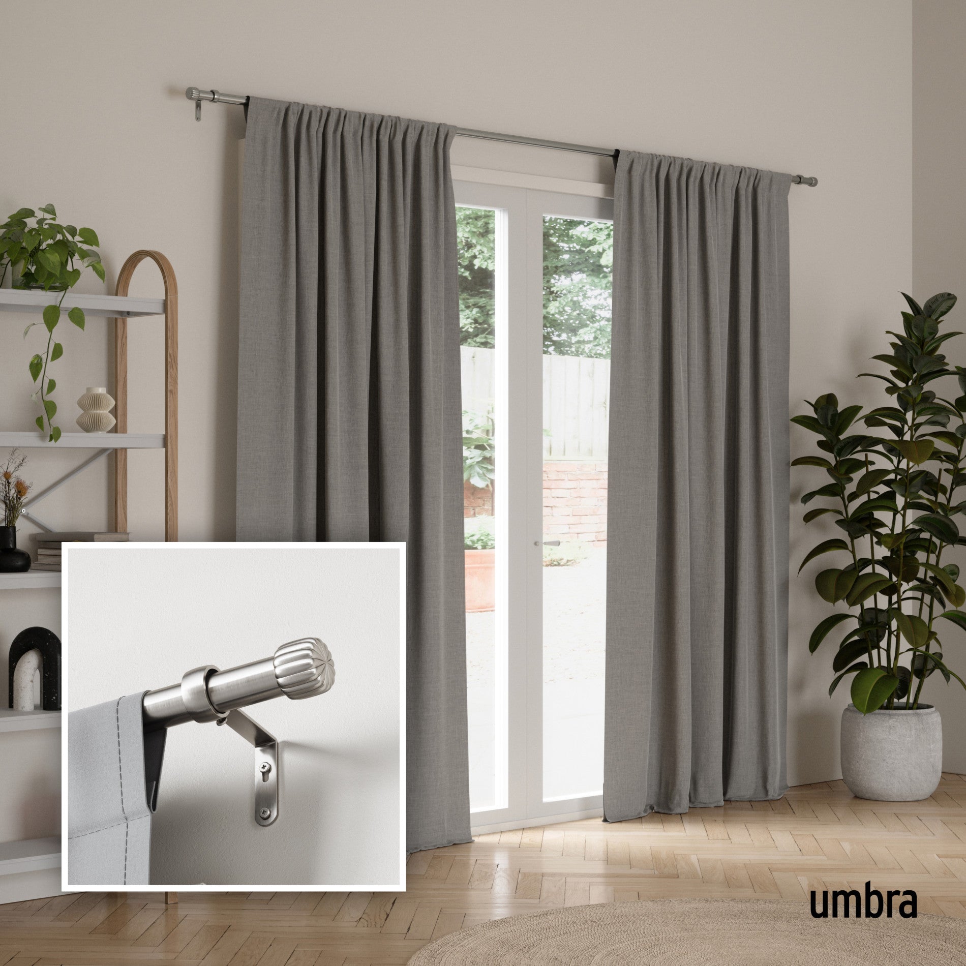 Cleo Adjustable Curtain Rod for Windows